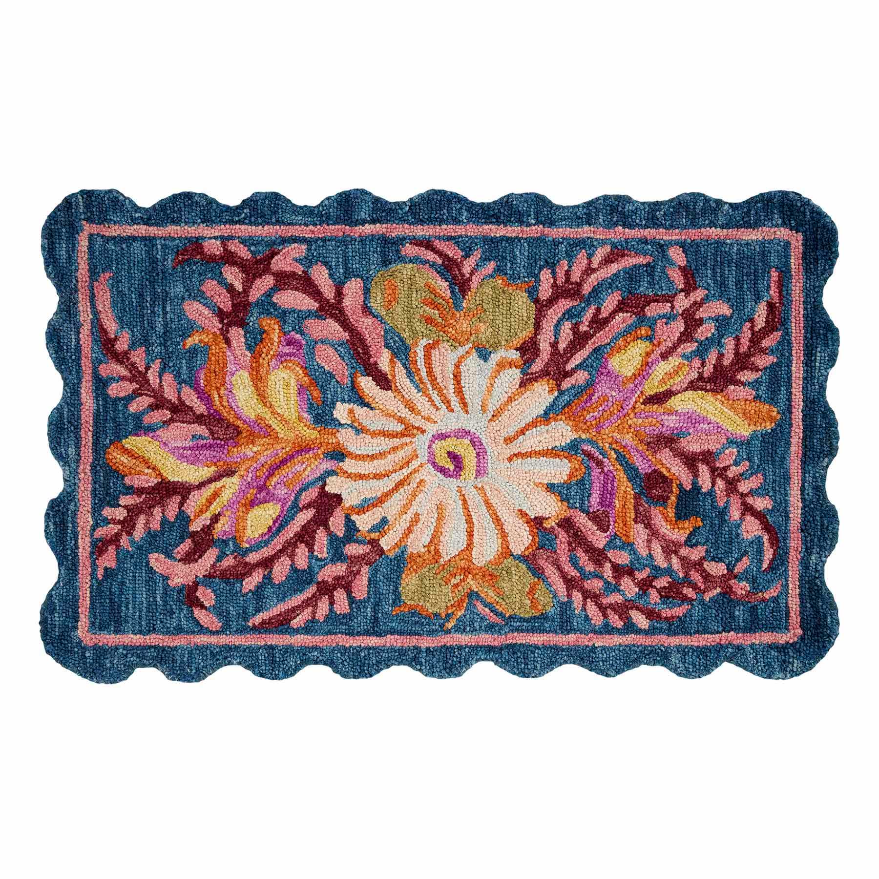 Almas Wool Blue Multi 27X45