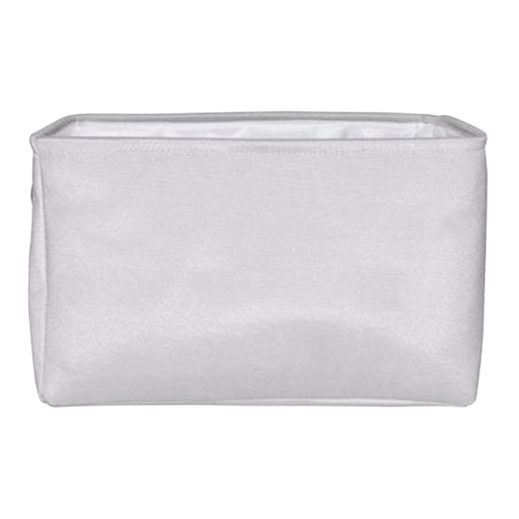 Light Grey Rectangle Fabric Storage Basket, Medium