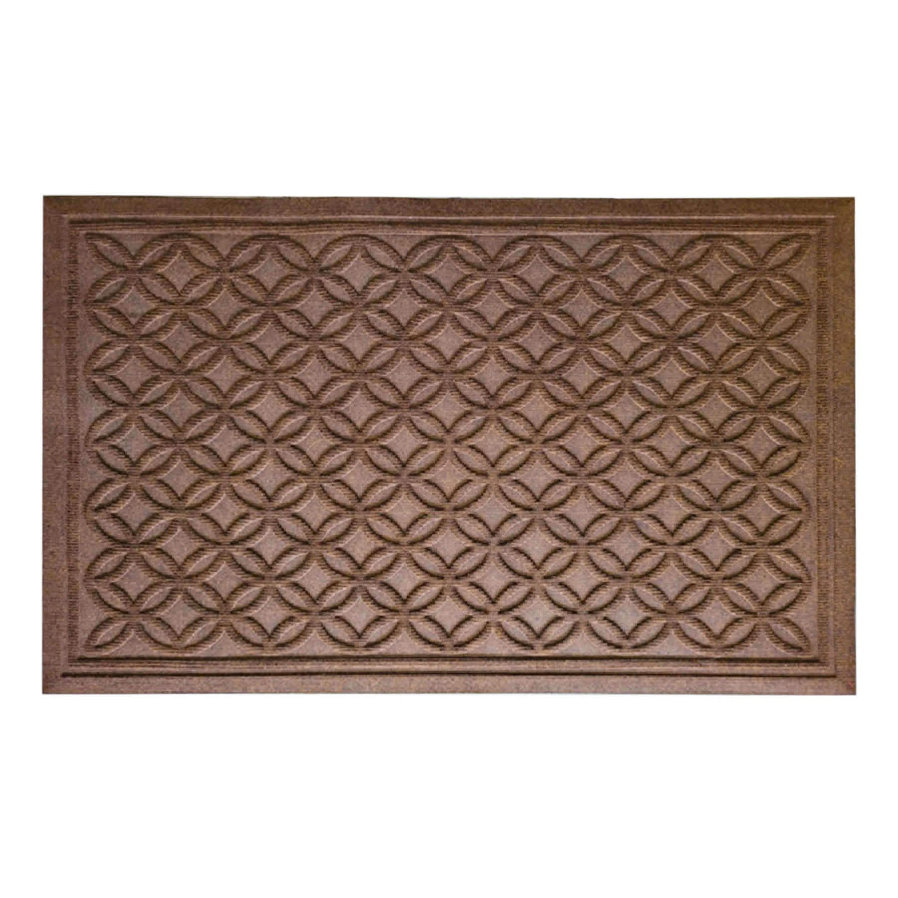 Brown Textured Rubber Doormat, 18x30