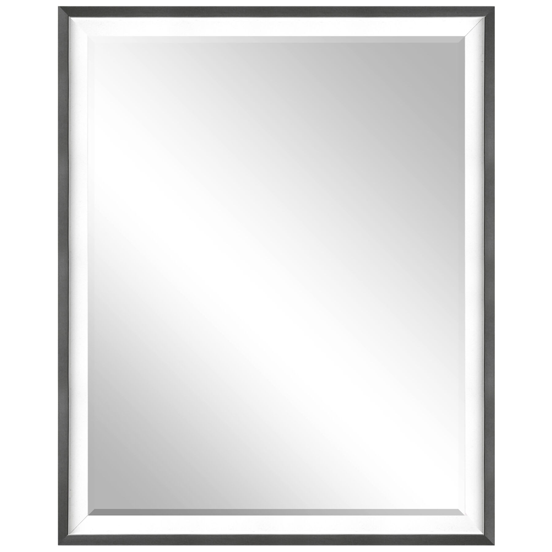 Minnie Silver Framed Rectangle Wall Mirror, 25x30