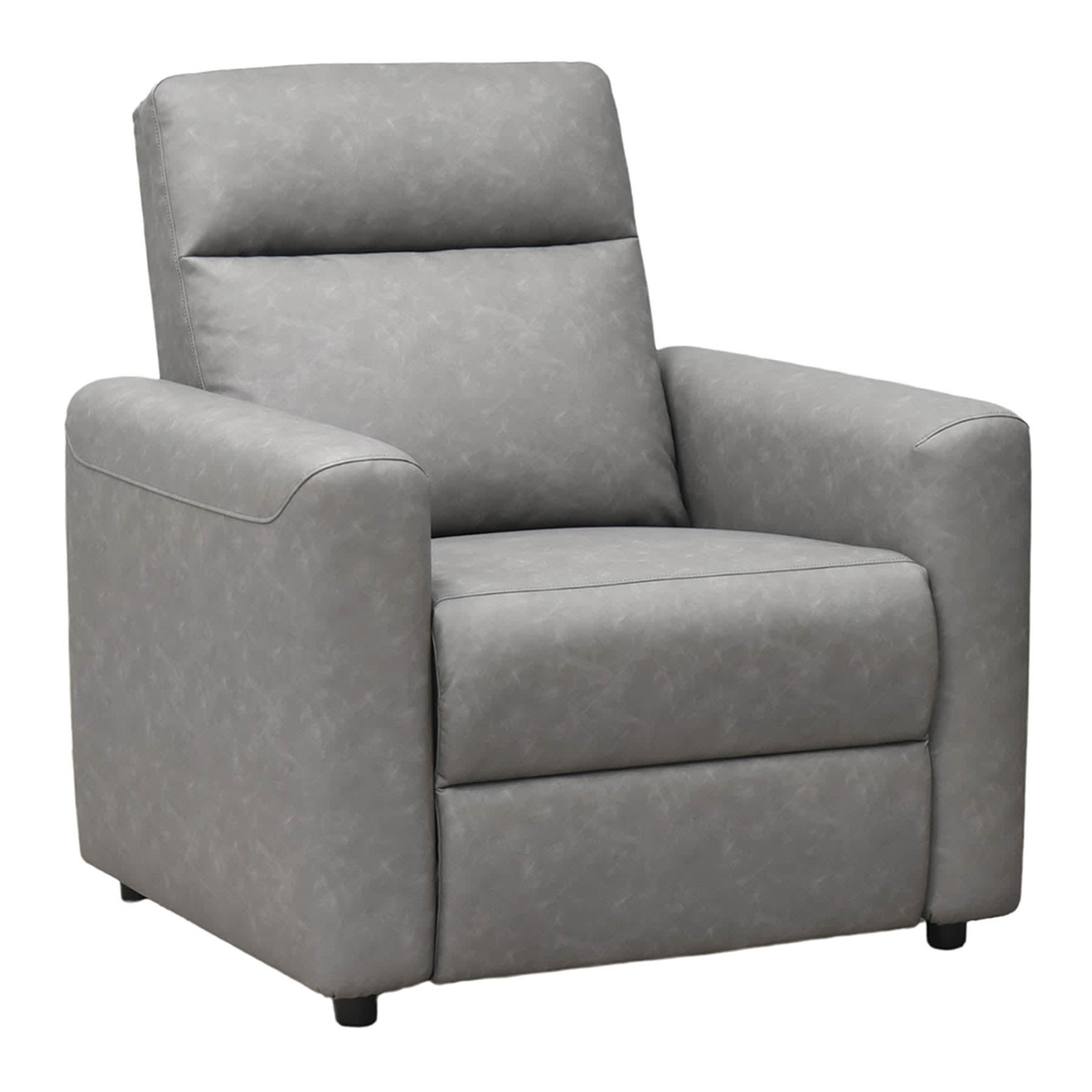 Bowen Faux Leather Recliner, Grey