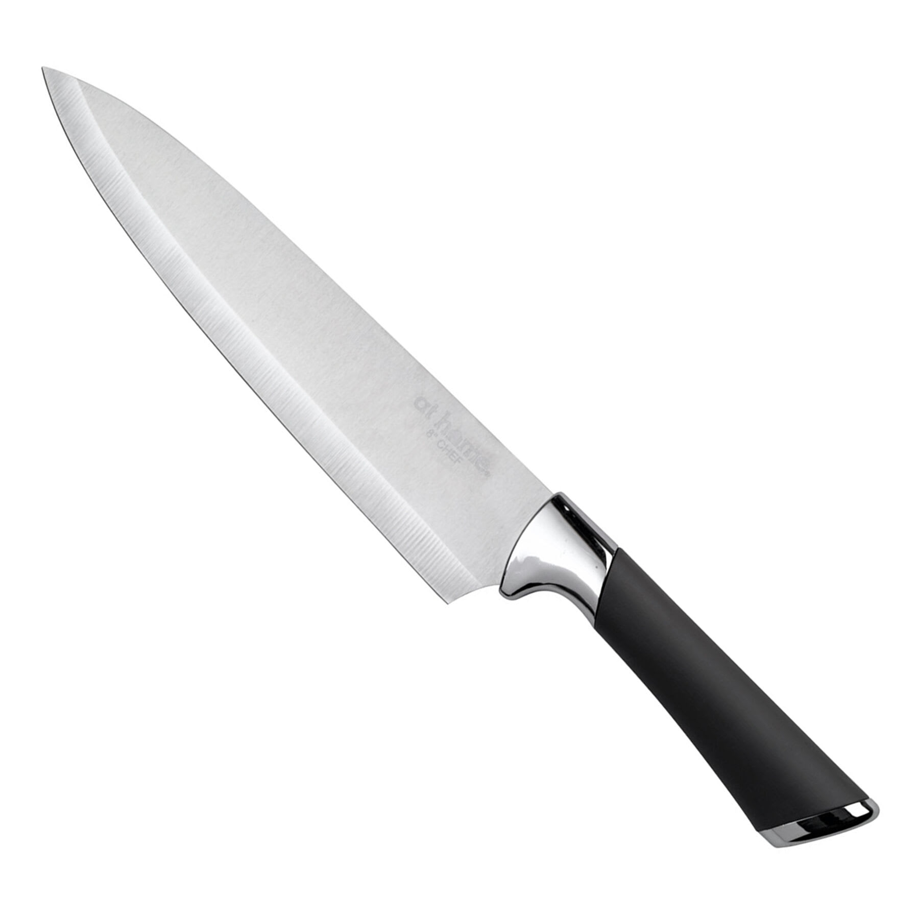 6-Piece Black Handle Knife & Sheath Set