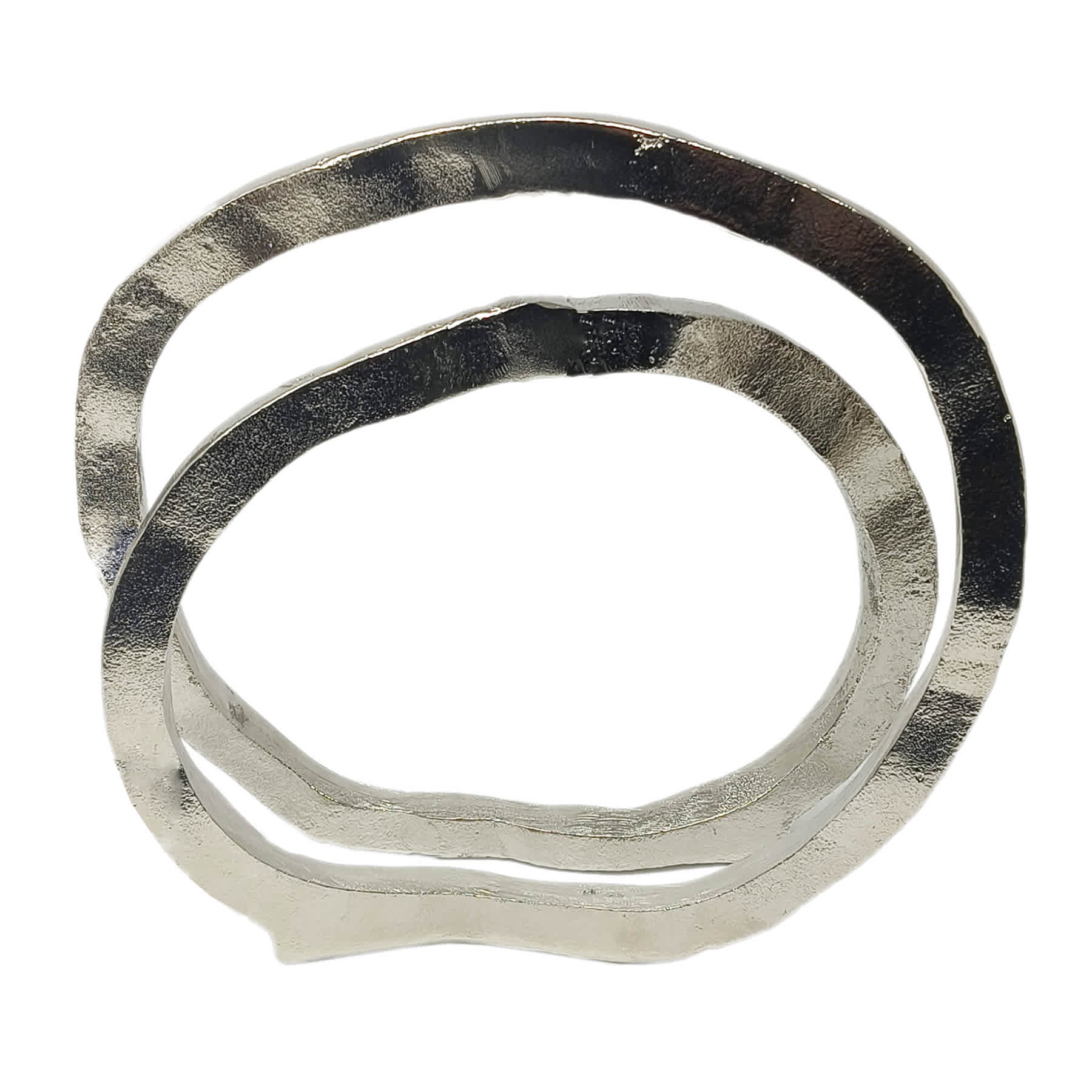 Aluminum Rings Figurine, 10.5"