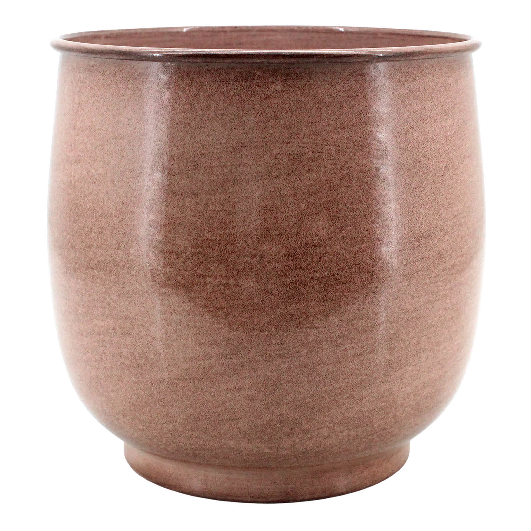 Pink Round Metal Outdoor Planter, Medium