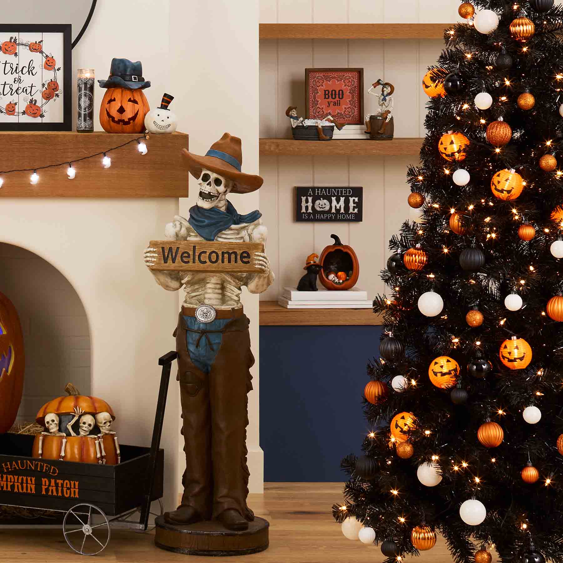 25-Count Orange, Black & White Halloween Ornaments, 60mm