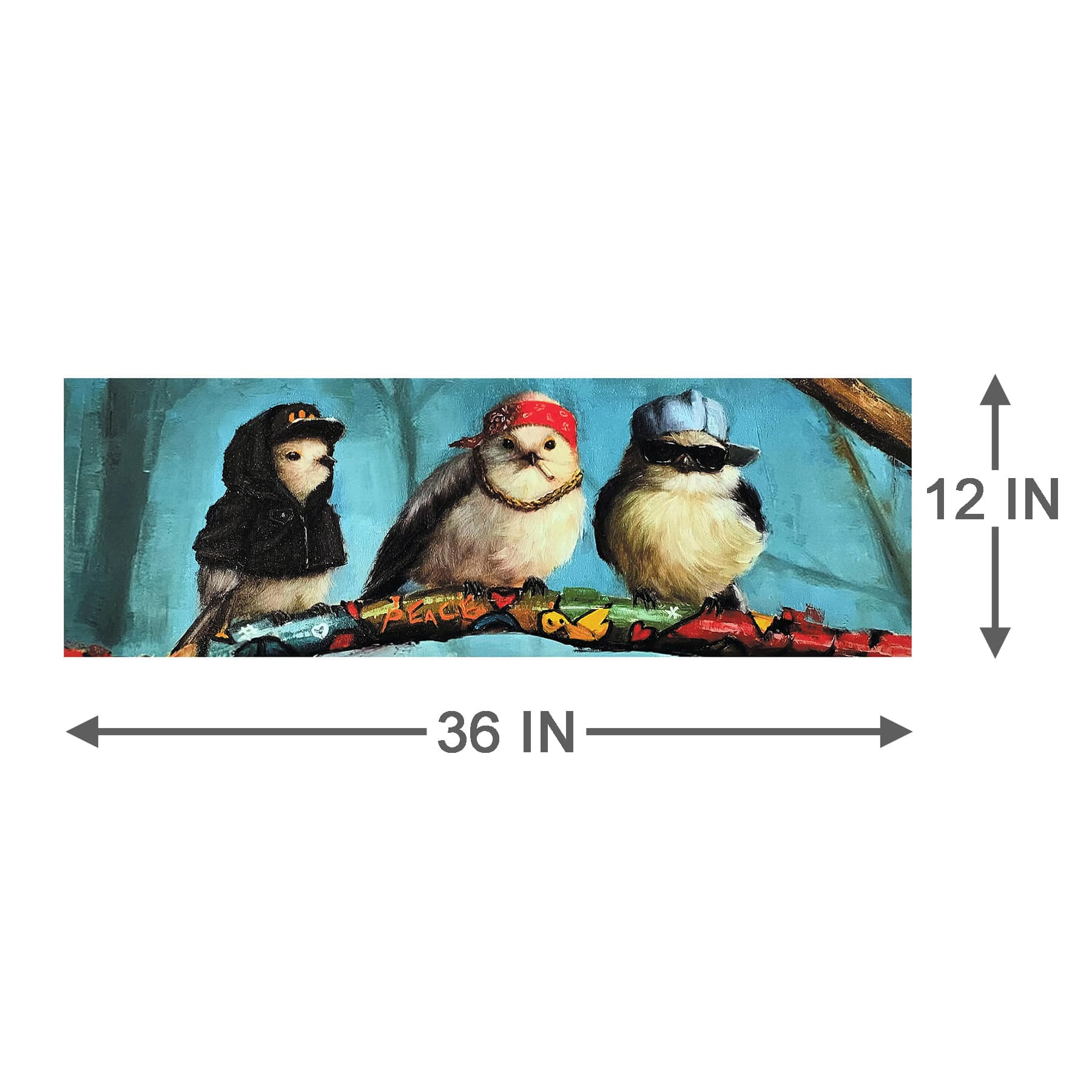 The Big Chick Lineup Canvas Wall Art, 36x12