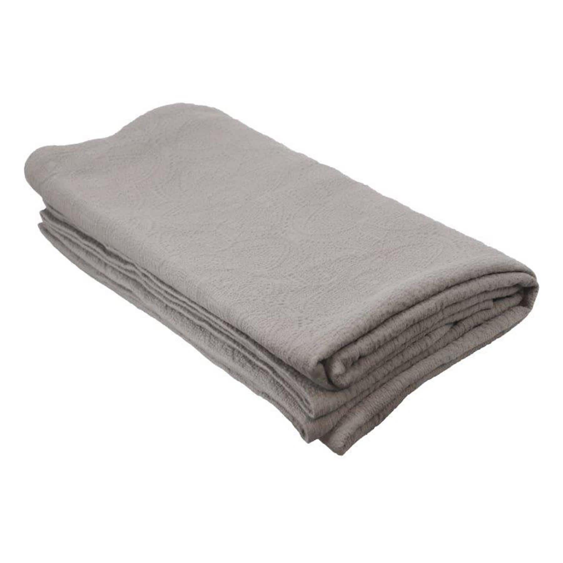 Found & Fable 3-Piece Grey Arabesque Jacquard Coverlet Set, Full/Queen