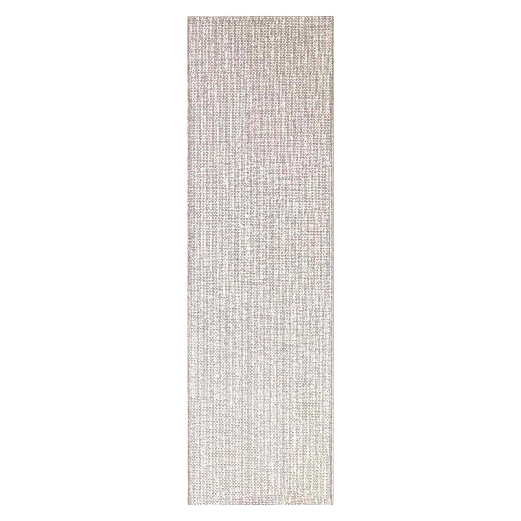 (E494) Found & Fable Cream Palm Bay Leaves Outdoor Runner, 2x7