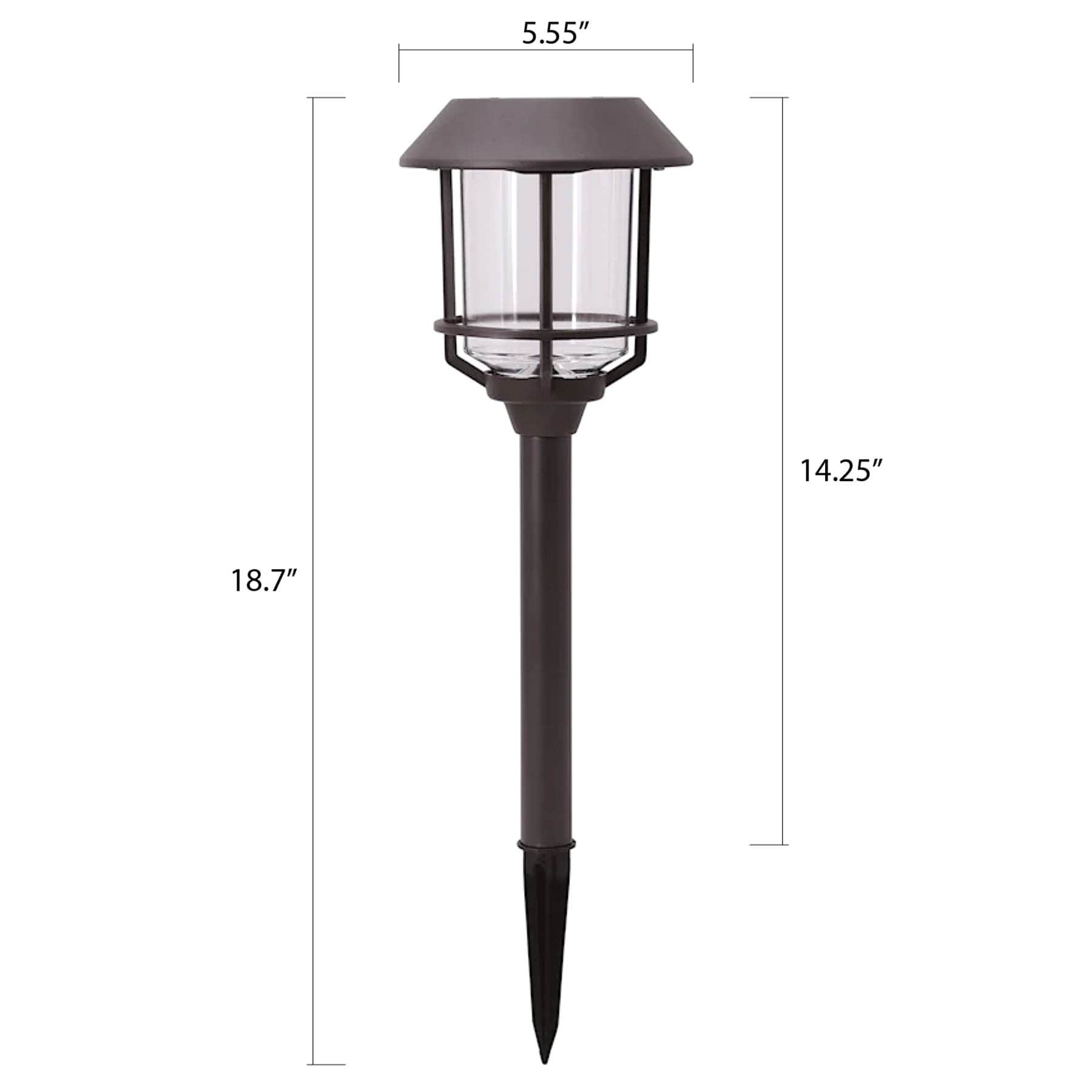 6-Pack 8-Lumen Solar Oil Rubbed Bronze Caged Pathway Lights
