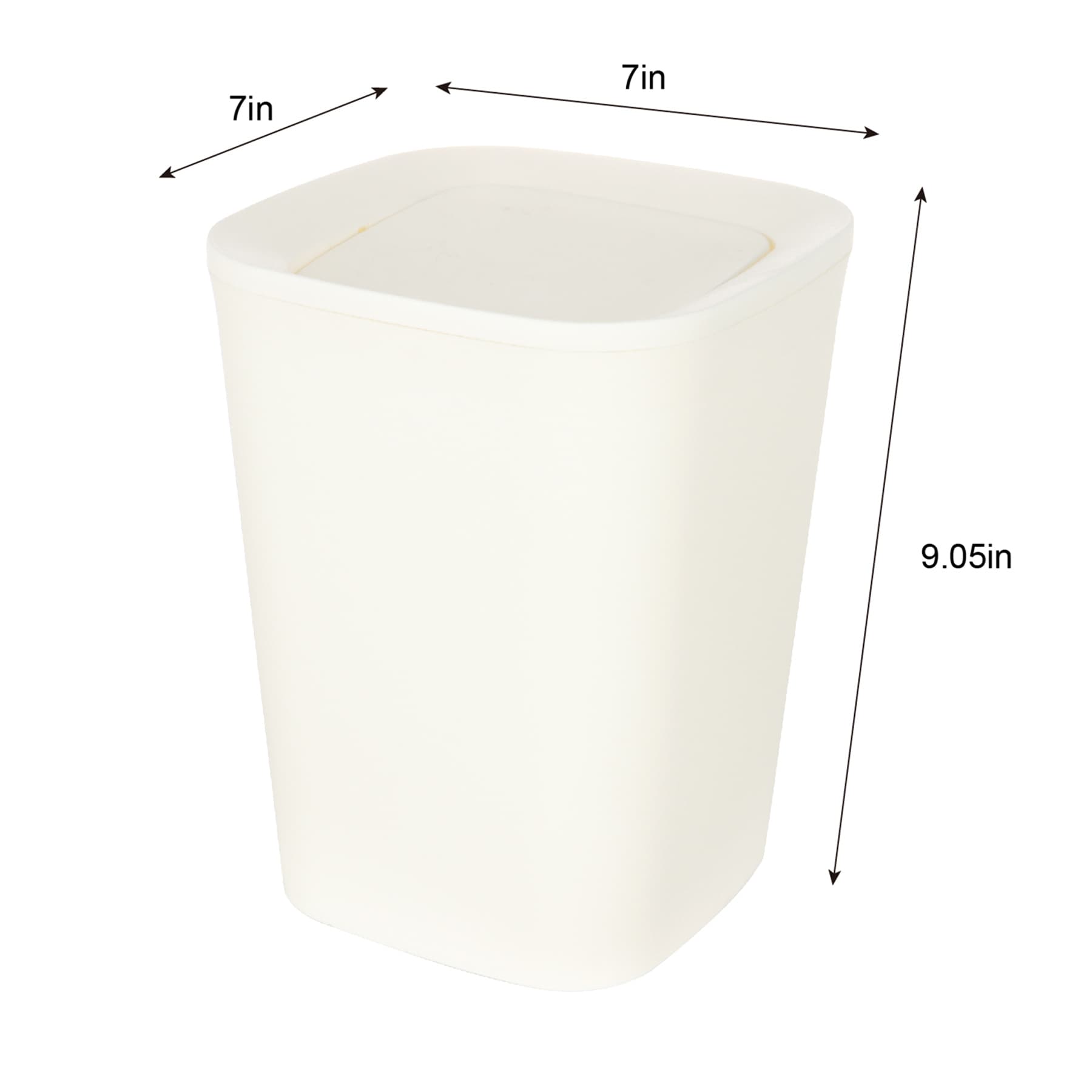 White Swing Top Trash Can, 5l