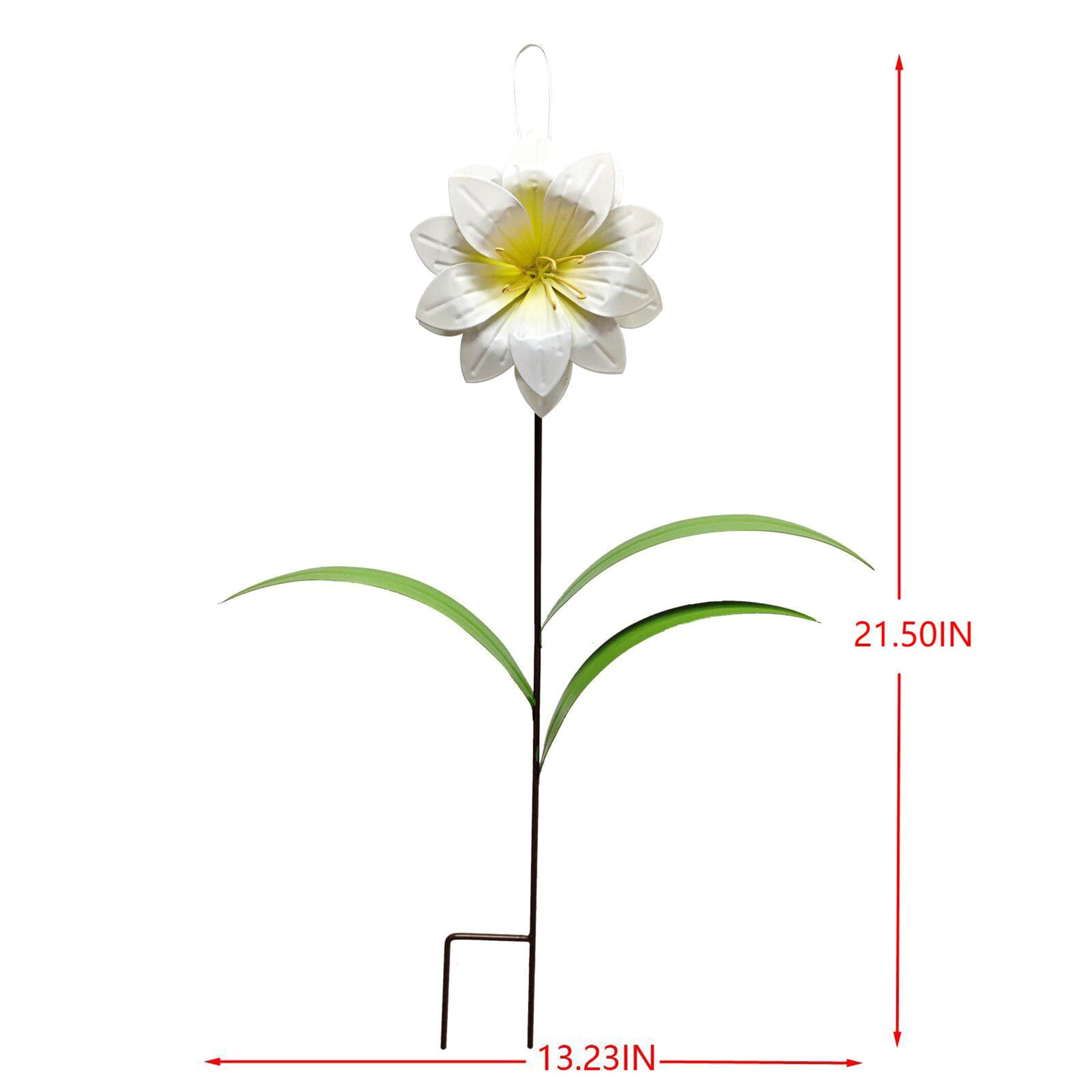 White Flower Yard Stake, 22"