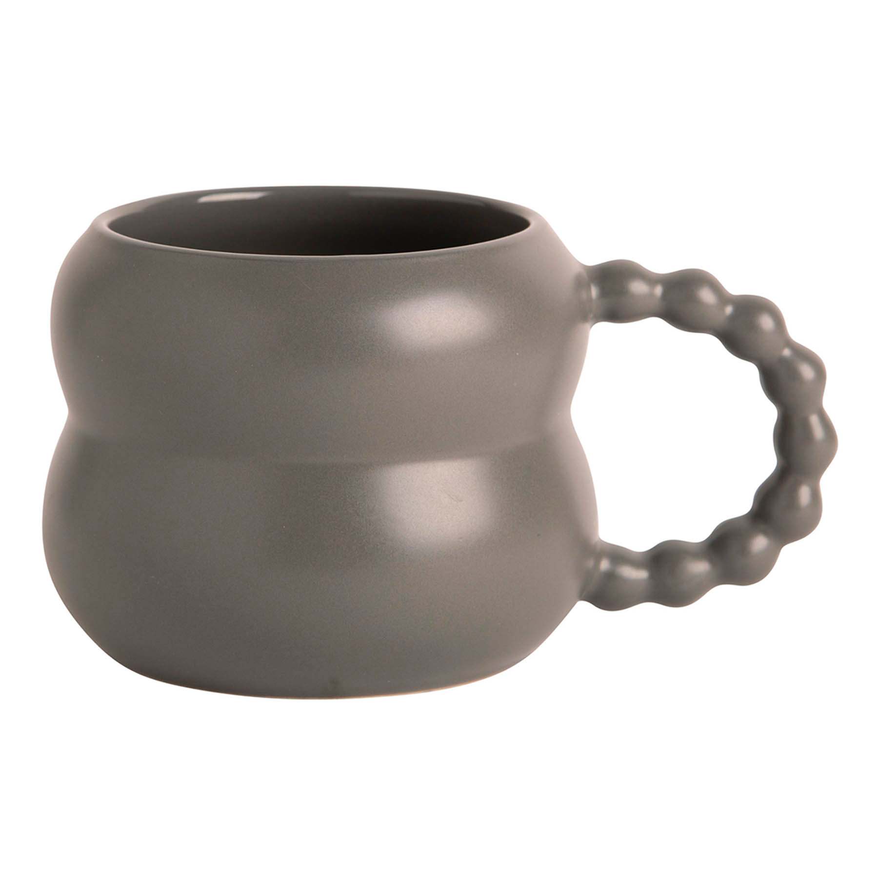 Matte Dark Grey Bubble Mug, 15oz