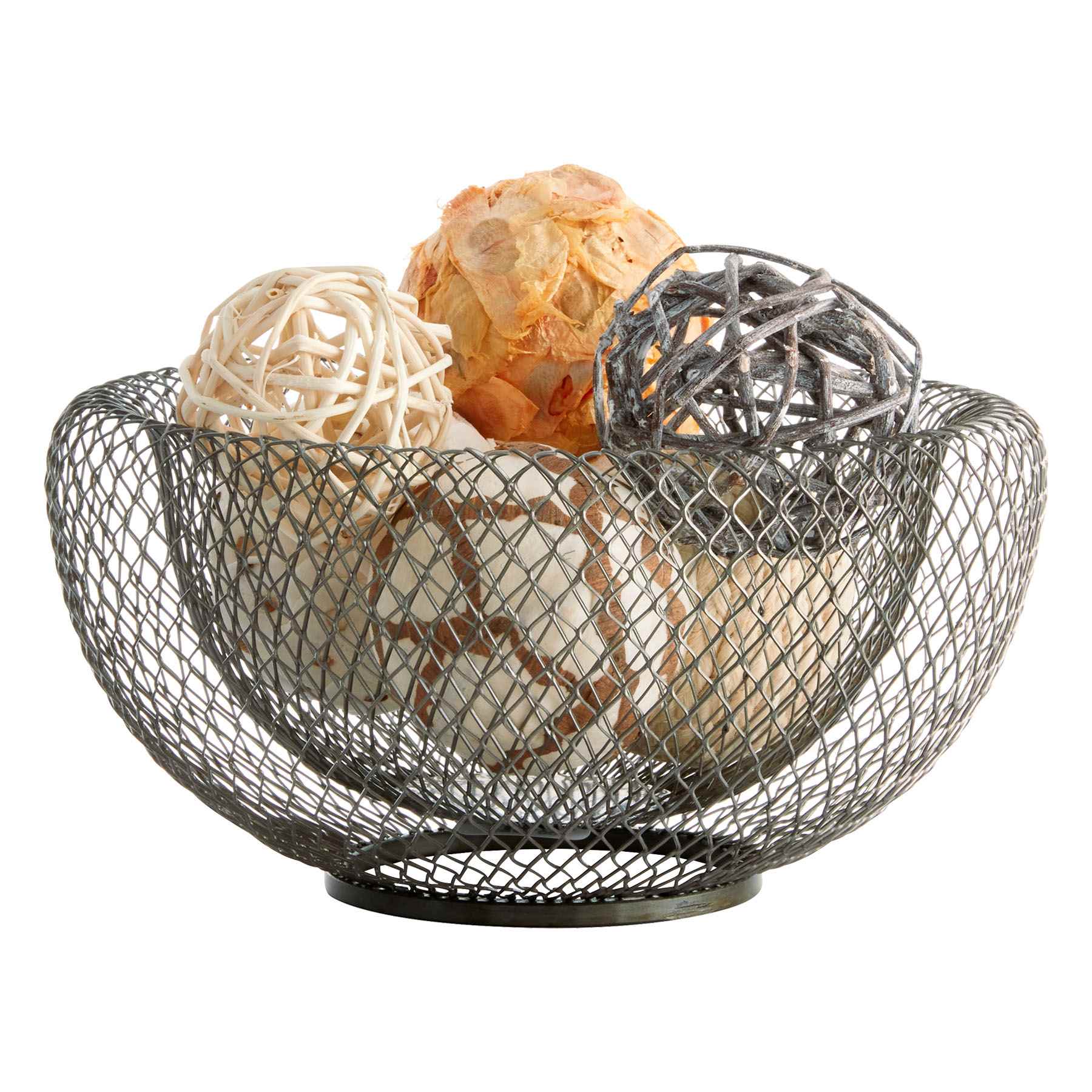 Honeybloom Grey Wire Bowl, 8"