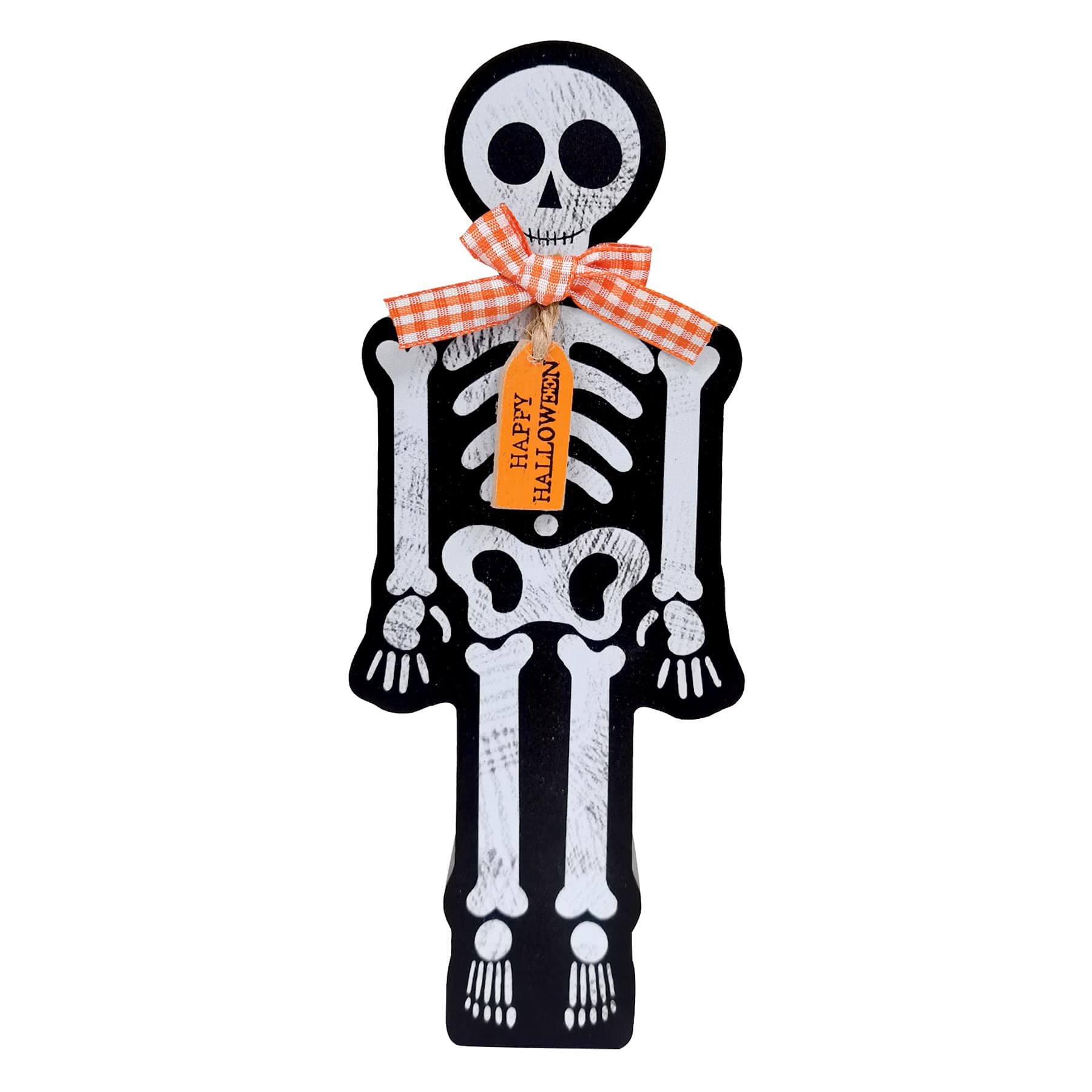 Happy Haunting Skeleton Decor, 7.7"
