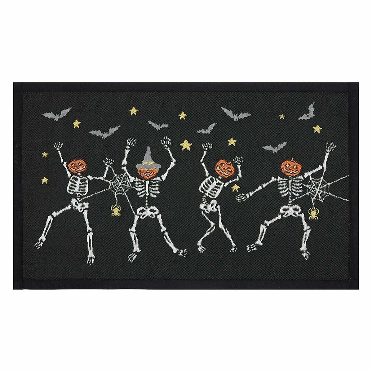Happy Haunting Dancing Skeletons Kitchen Rug, 18x30