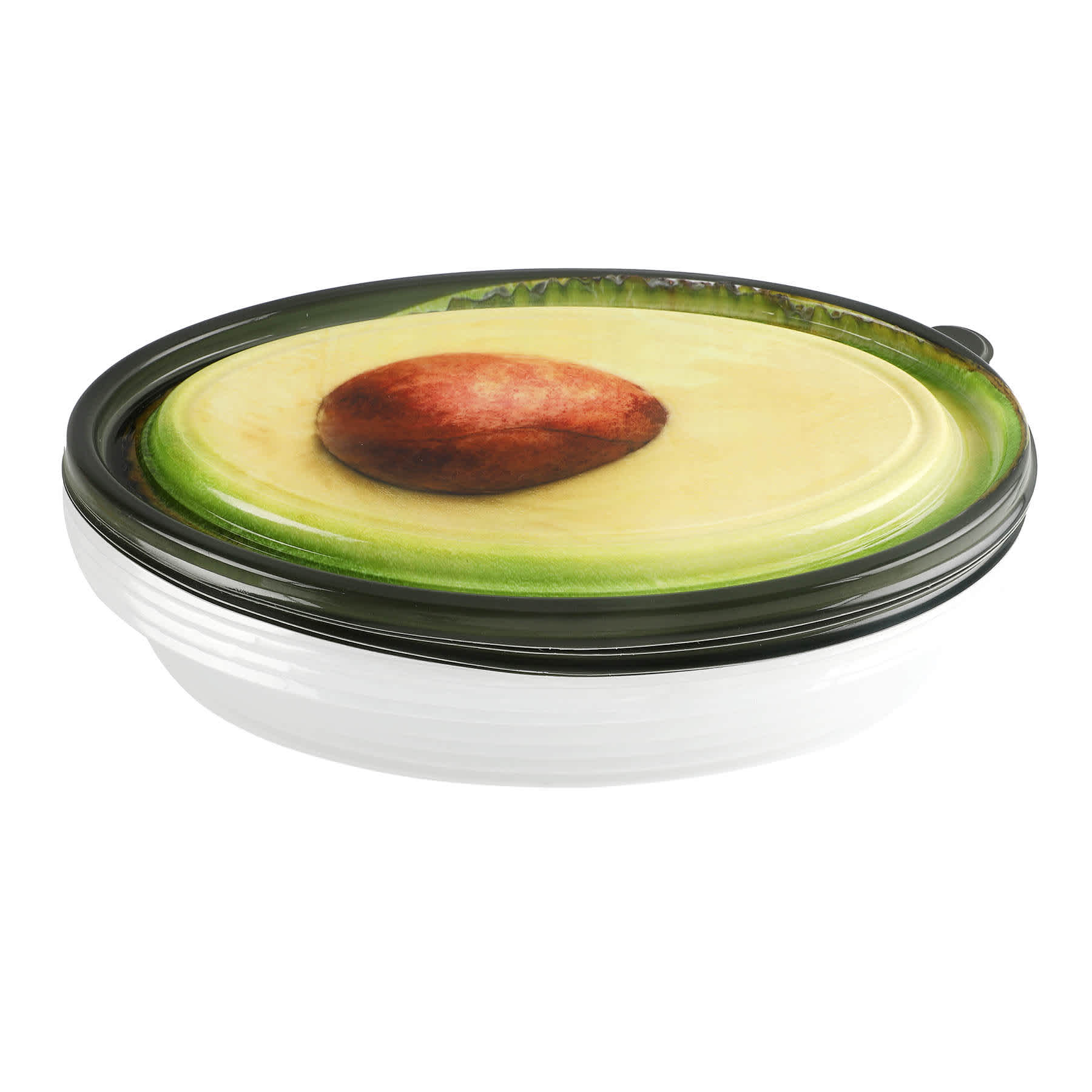 8-Piece Avocado Print Round Food Storage Set