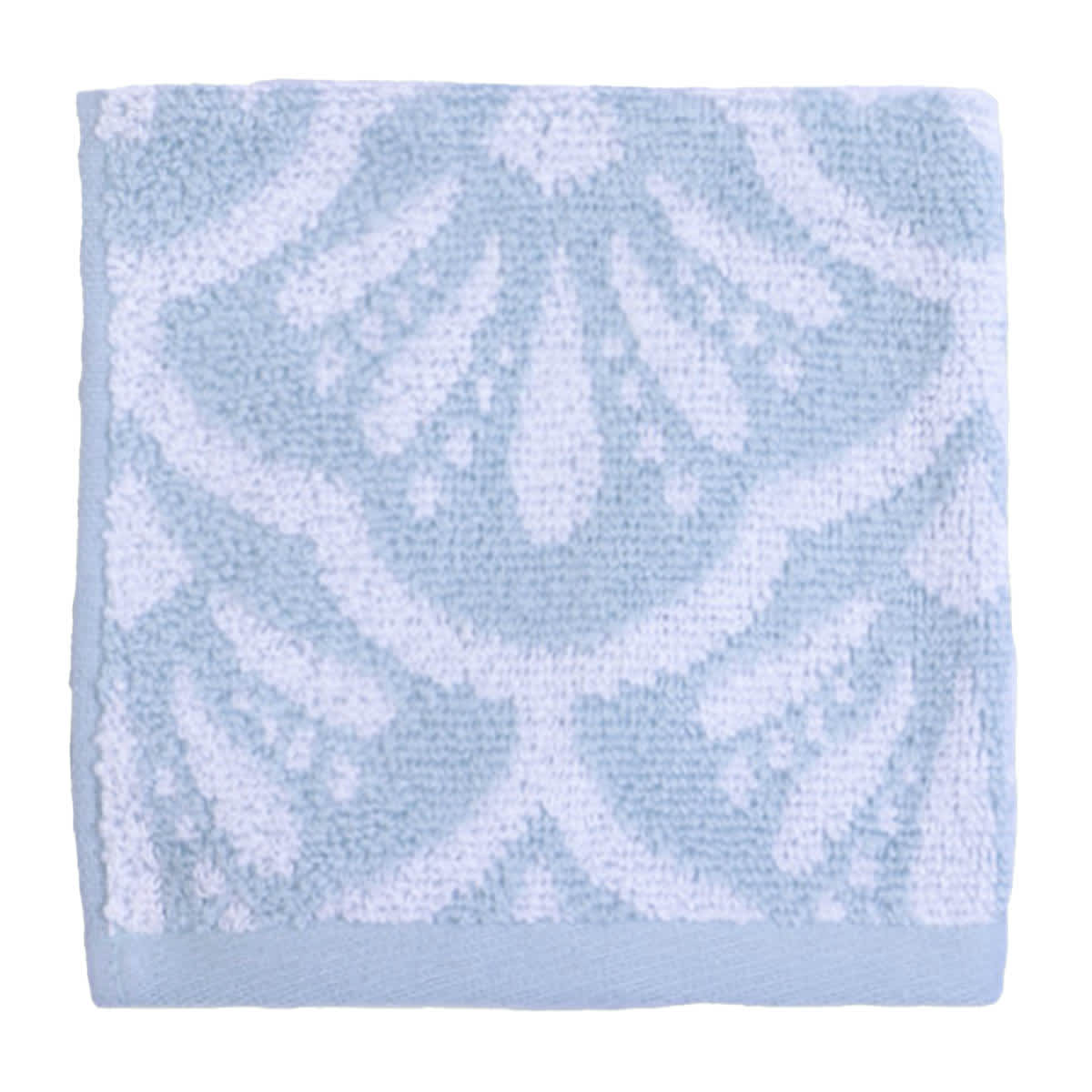 Providence Luxury Jacquard Light Blue Washcloth, 13"