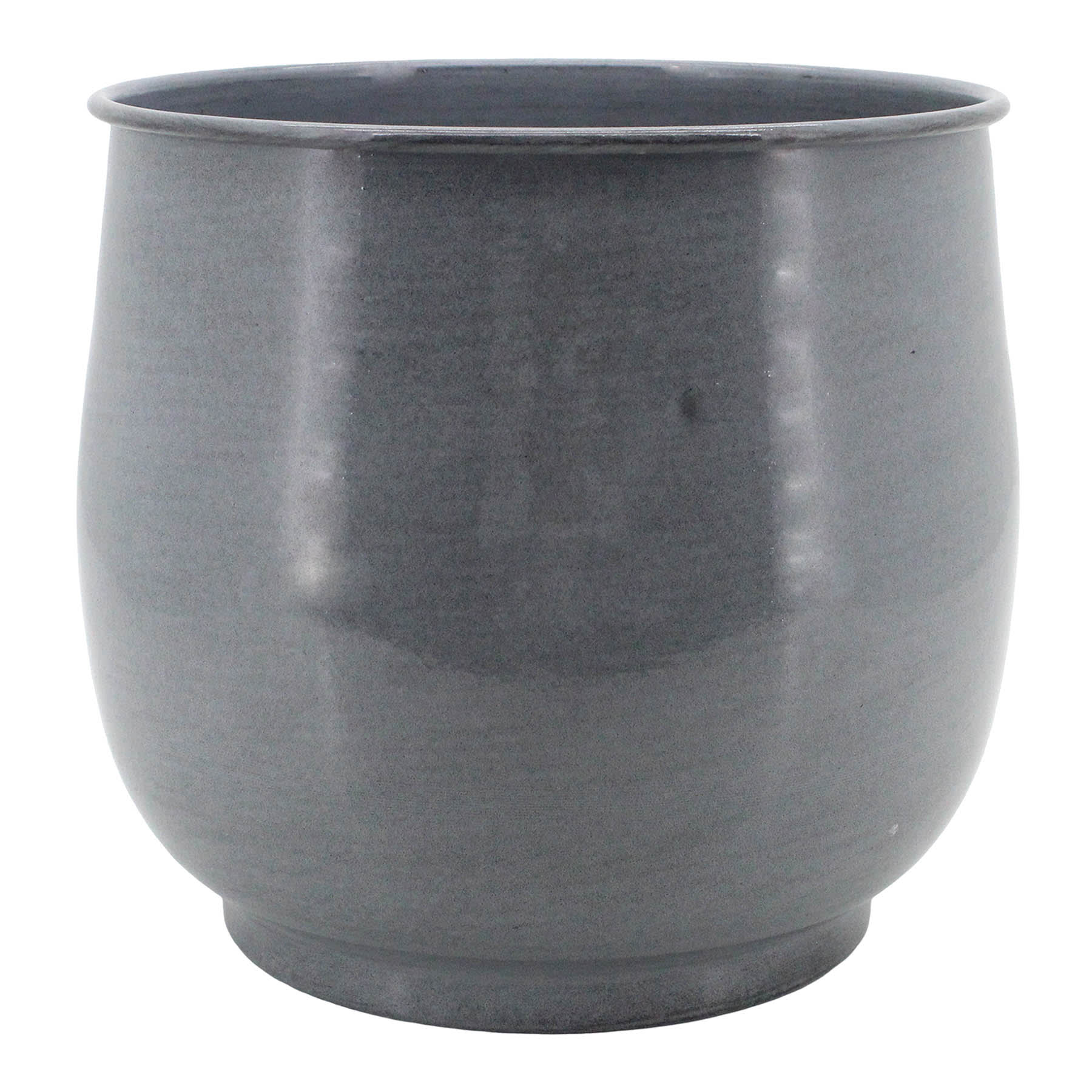 Blue Round Metal Planter, Large