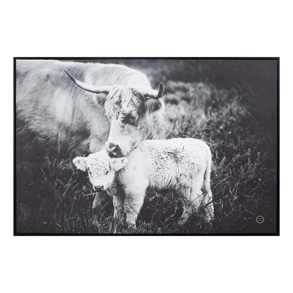 Ty Pennington Framed Cows Canvas Wall Art, 36x24