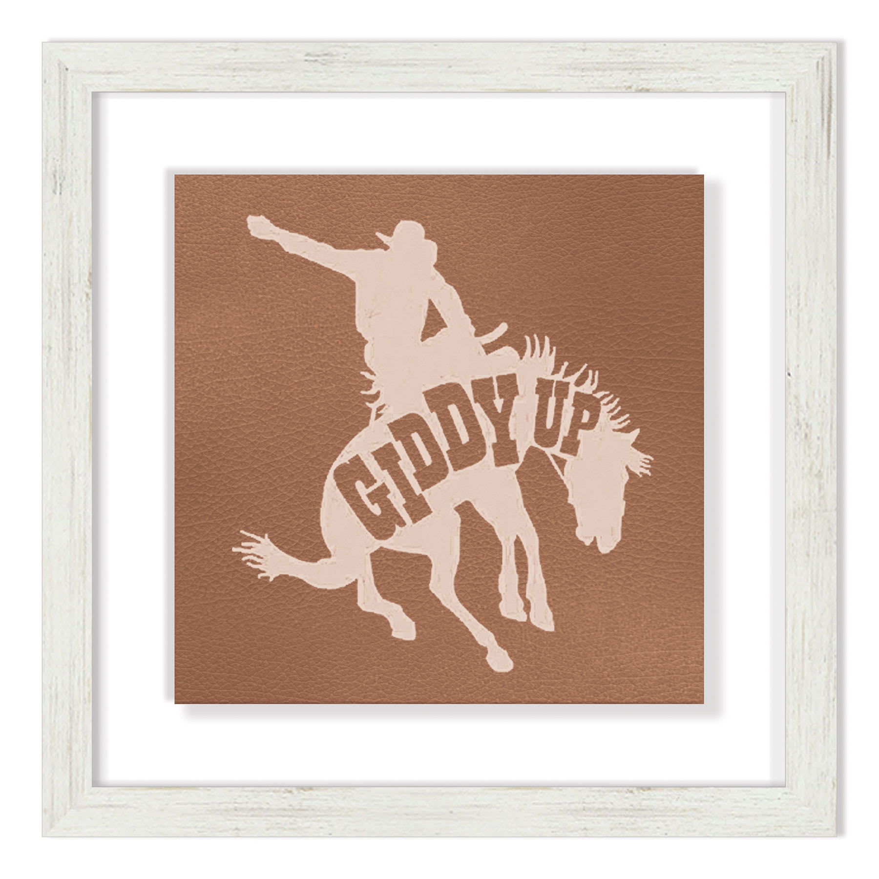 Giddy Up Cowboy Framed Wall Art, 12"