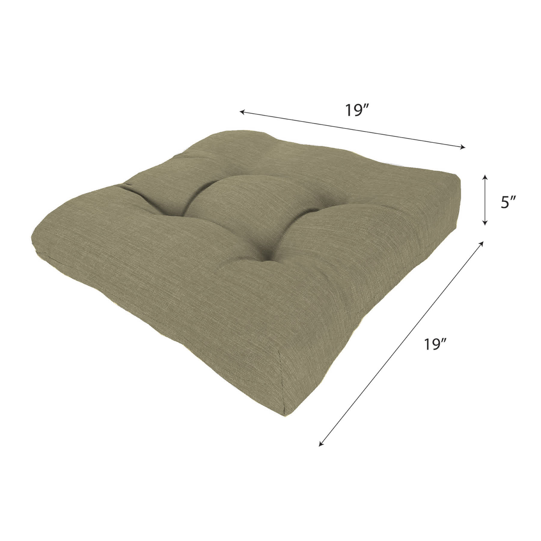 Tahiti Bark Outdoor Wicker Seat Cushion