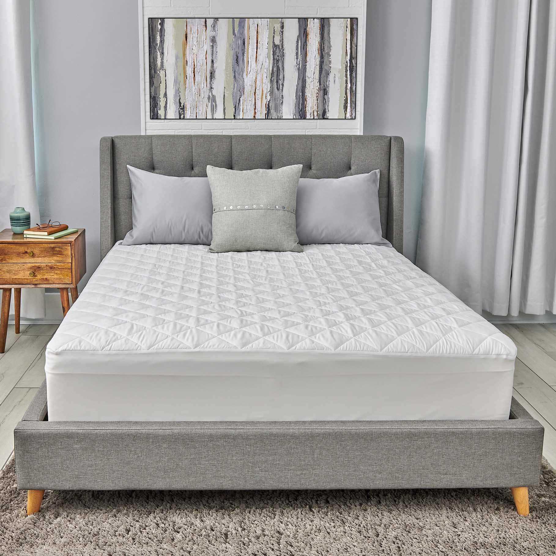 Soft Quilted Antimicrobial Waterproof Mattress Pad, Full