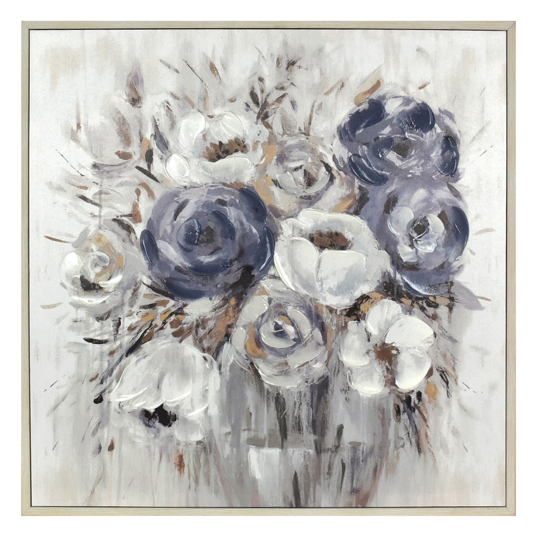 Providence Framed Floral Canvas Wall Art, 24"