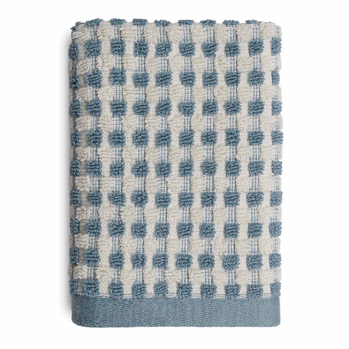 Honeybloom Plush Performance Blue Popcorn Cotton Washcloth, 13"
