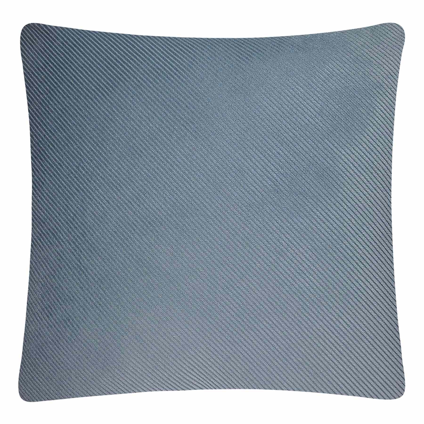 Light Blue Diagonal Striped Throw Pillow, 18"
