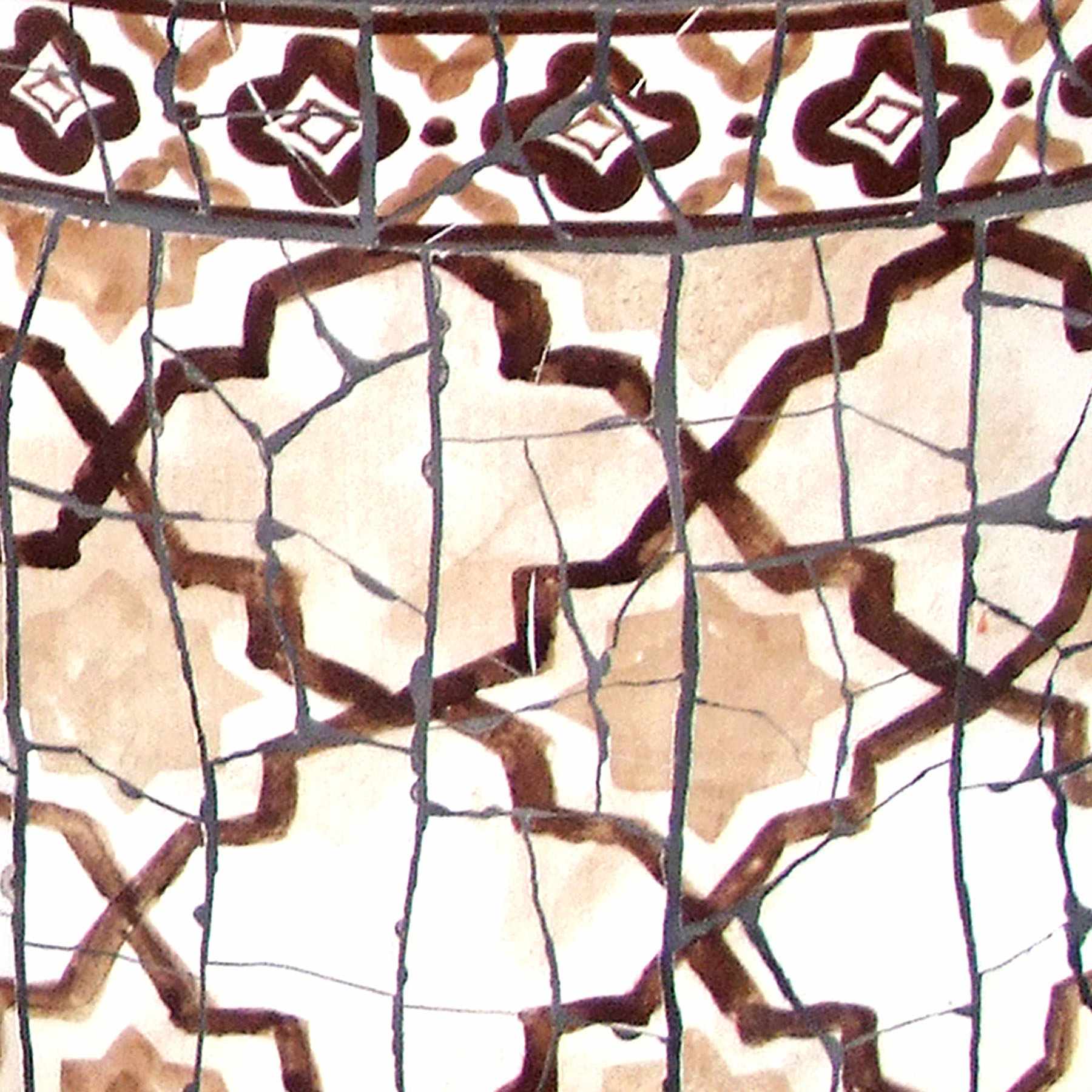 Tracey Boyd Brown Mosaic Ceramic Outdoor Planter, Medium