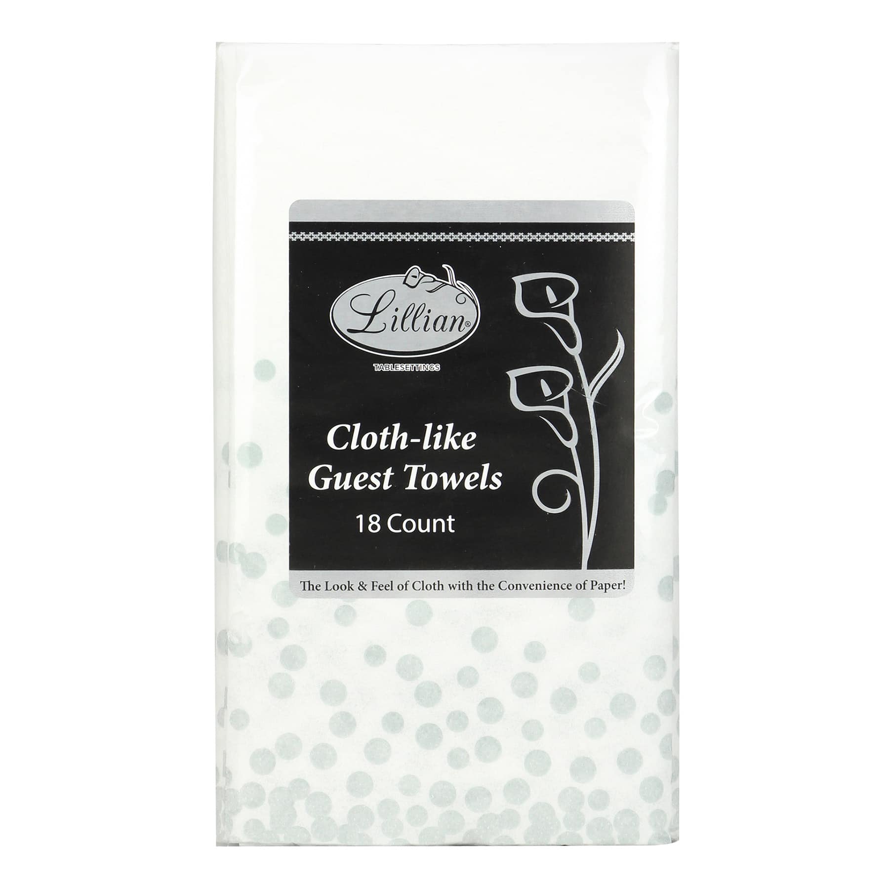 Lillian Table Settings 18-Count White & Silver Confetti Cloth-Like Napkins