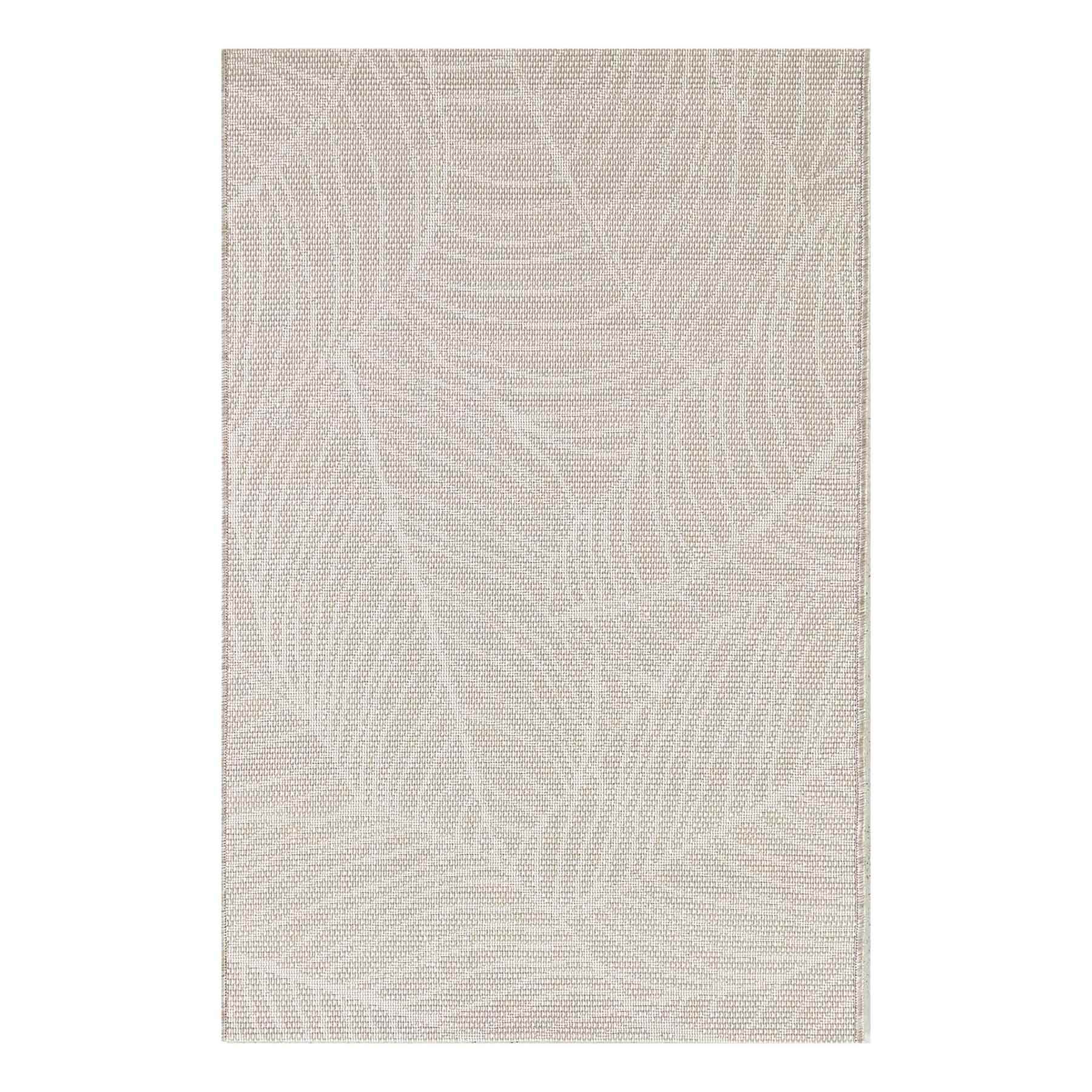 (E494) Found & Fable Cream Palm Bay Leaves Outdoor Accent Rug, 3x4