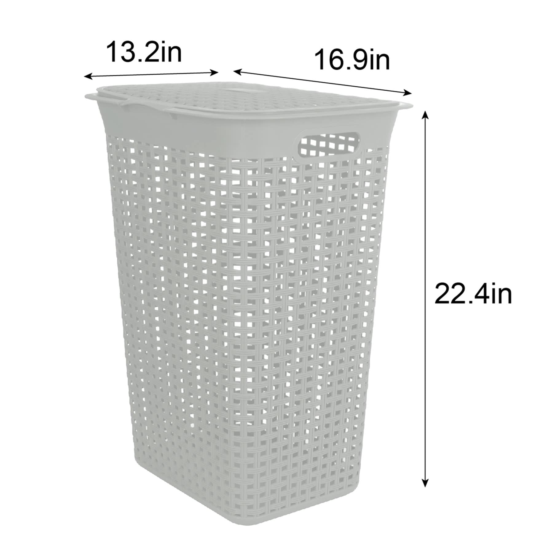 Laundry Hamper 50L w/Woven Pattern