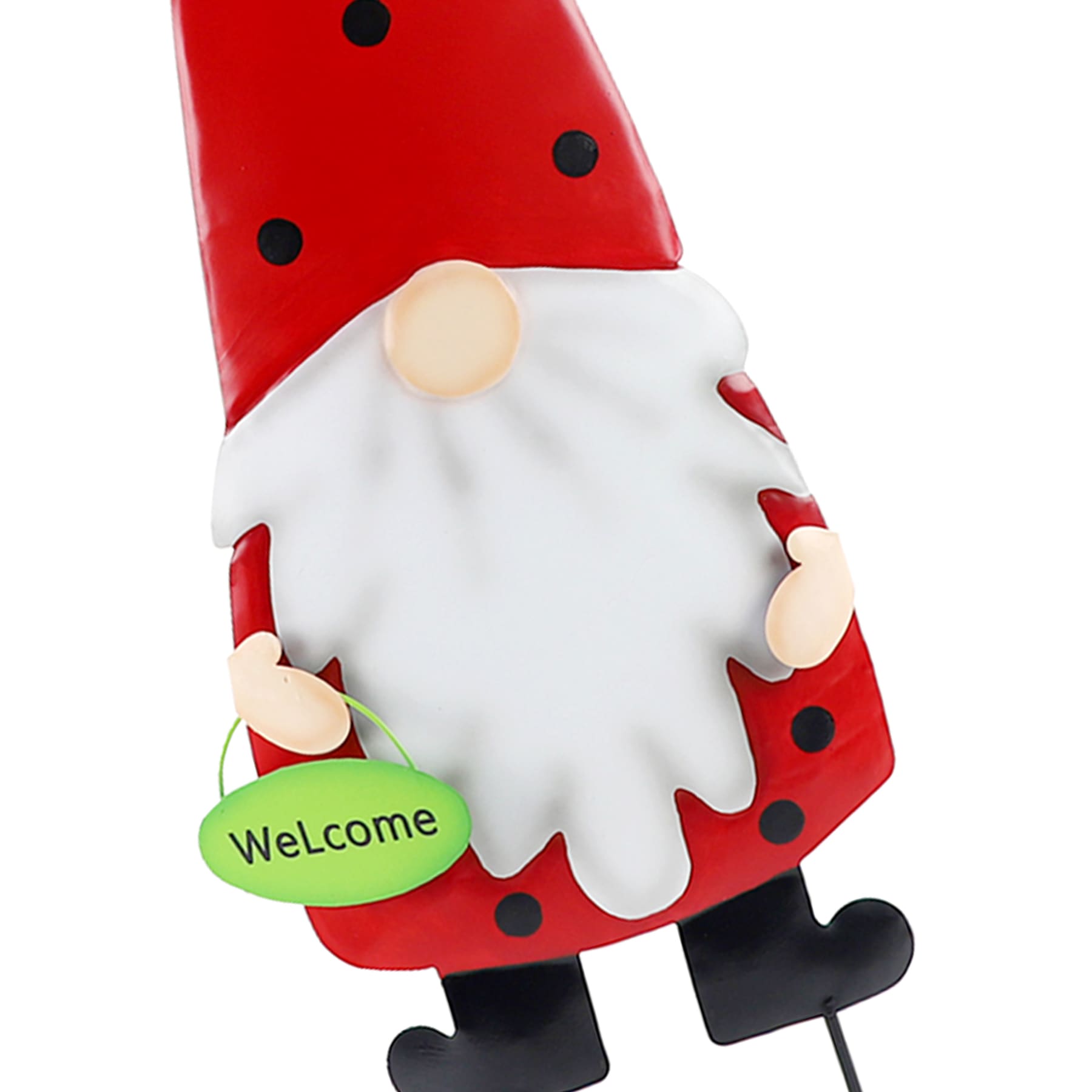Ladybug Gnome Yard Stake, 31"