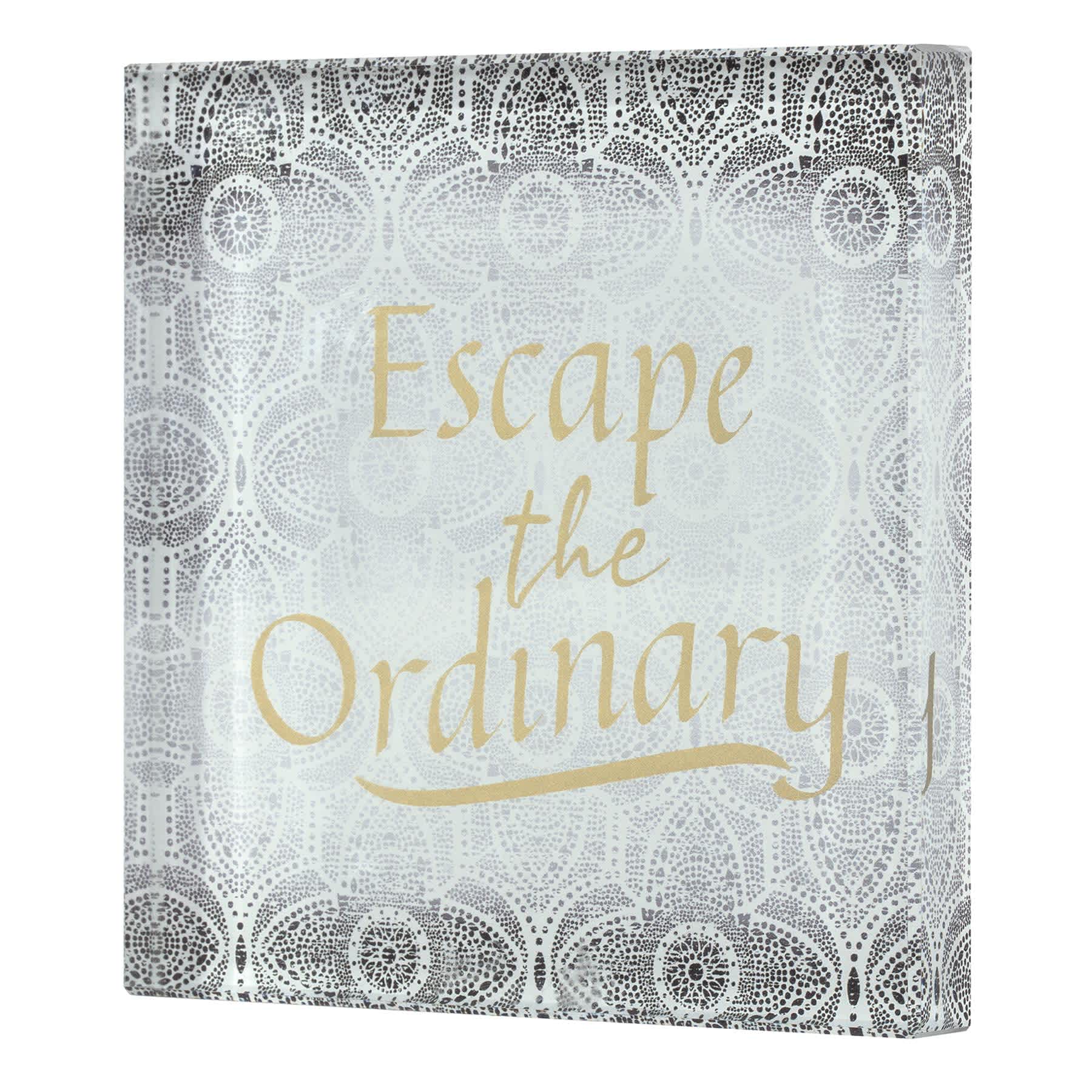 Escape the Ordinary Glass Block Sign, 6"