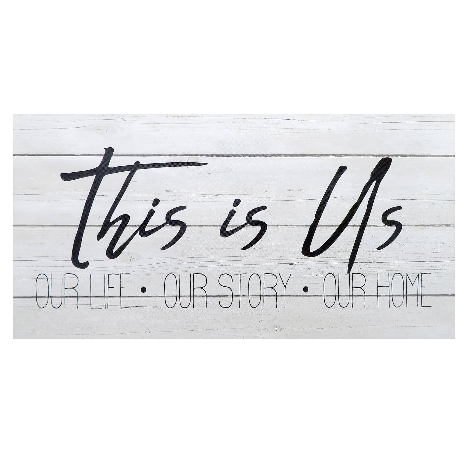 This Is Us Wooden Canvas Wall Sign, 24x12