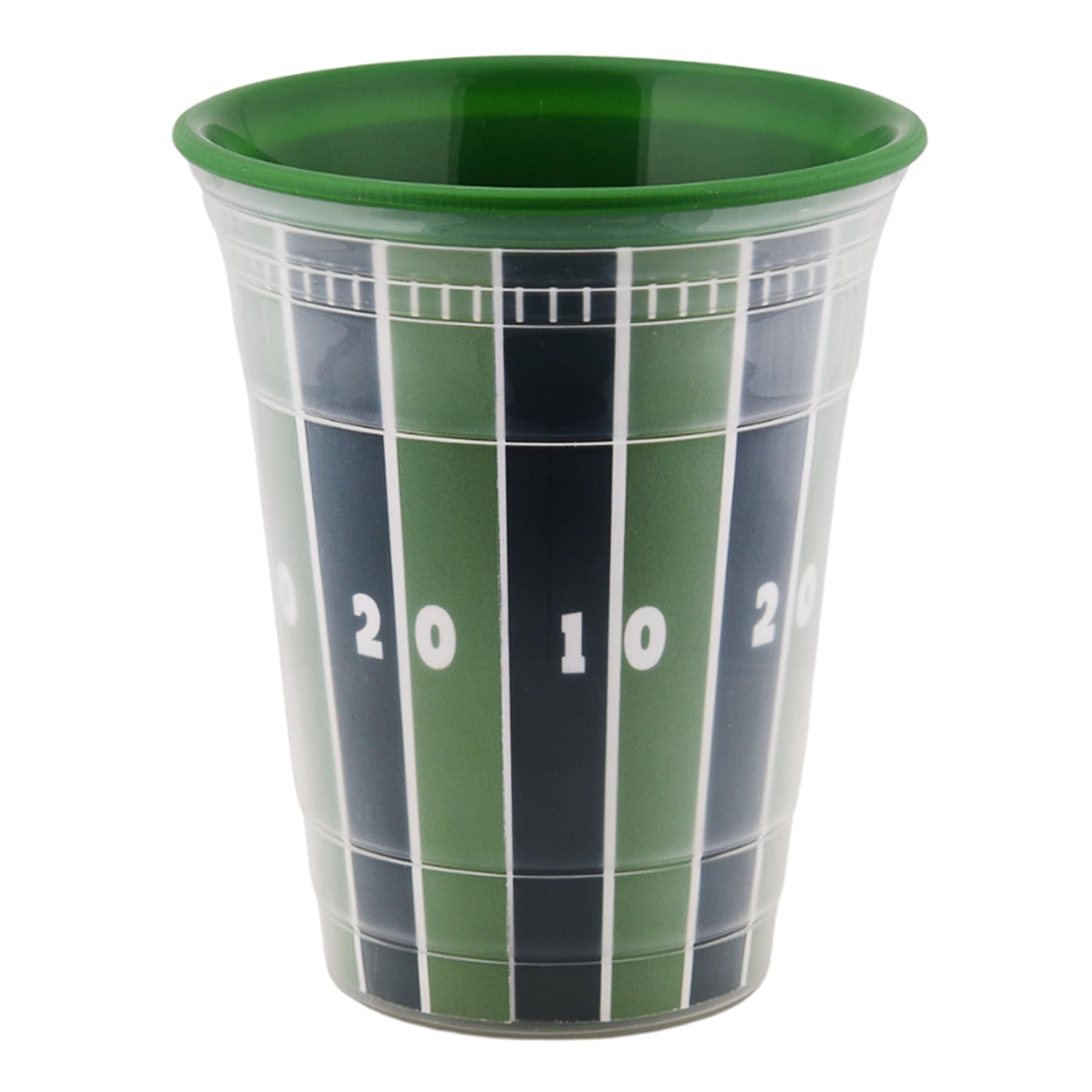 Green Football Field Double Wall Party Cup, 16oz