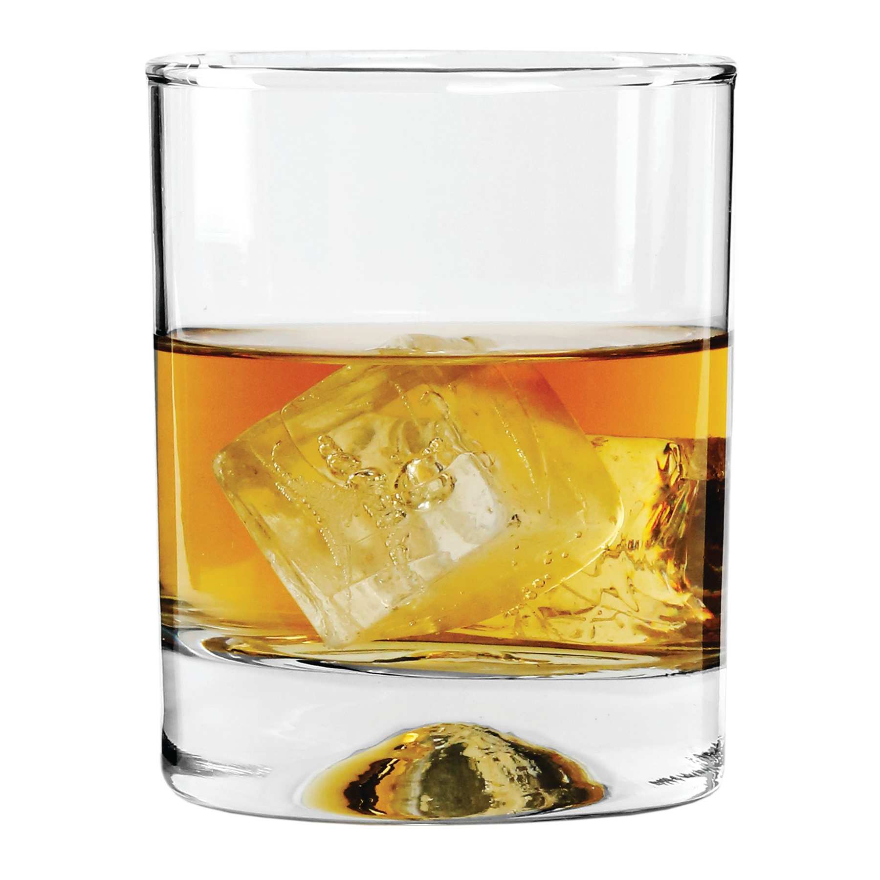 Set of 4 Clear Ripple Glass Double Old Fashioned Glasses, 11.5oz