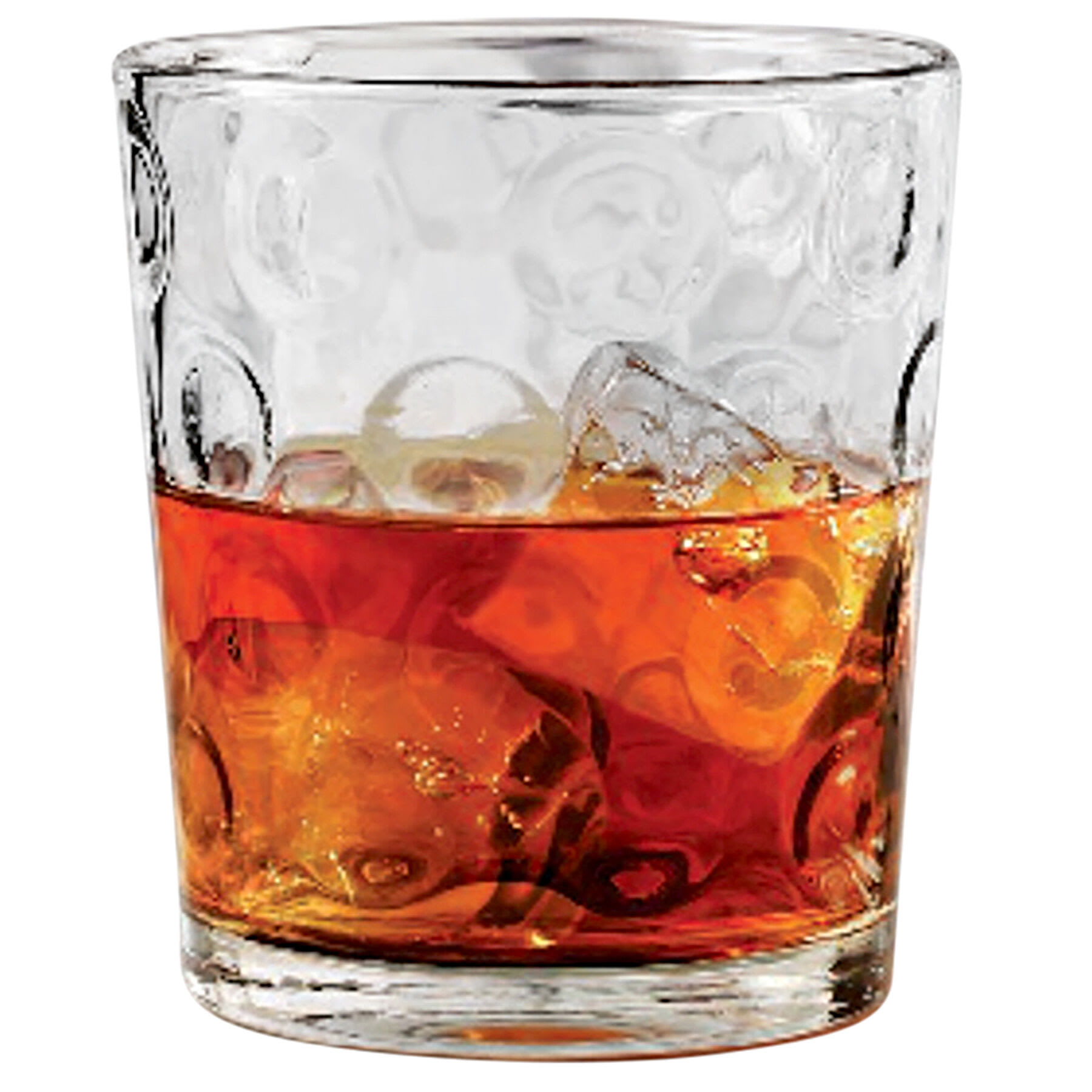 4-Piece Circle Embossed Double Old Fashioned Glass Set, 12.5oz
