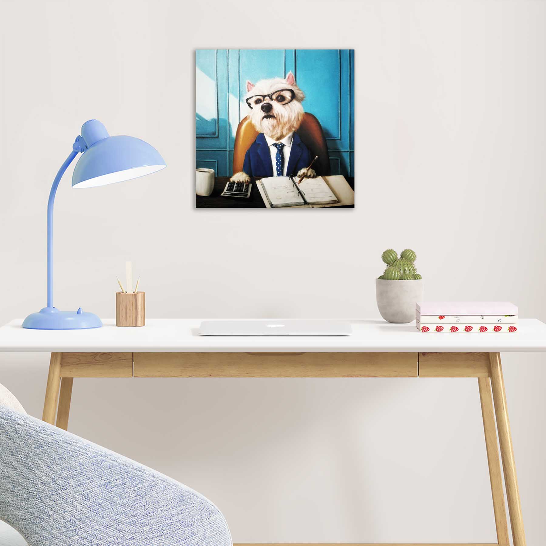 CFO Dog Canvas Wall Art, 12"