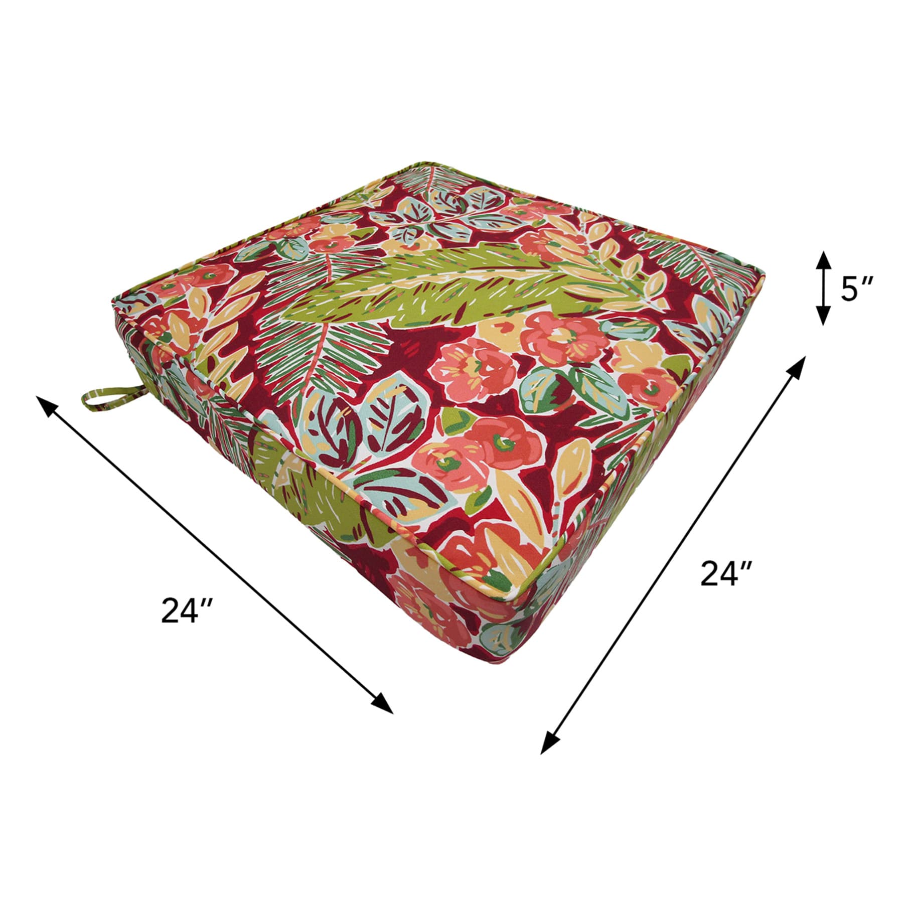 Tropical Cherry Outdoor Deep Seat Cushion
