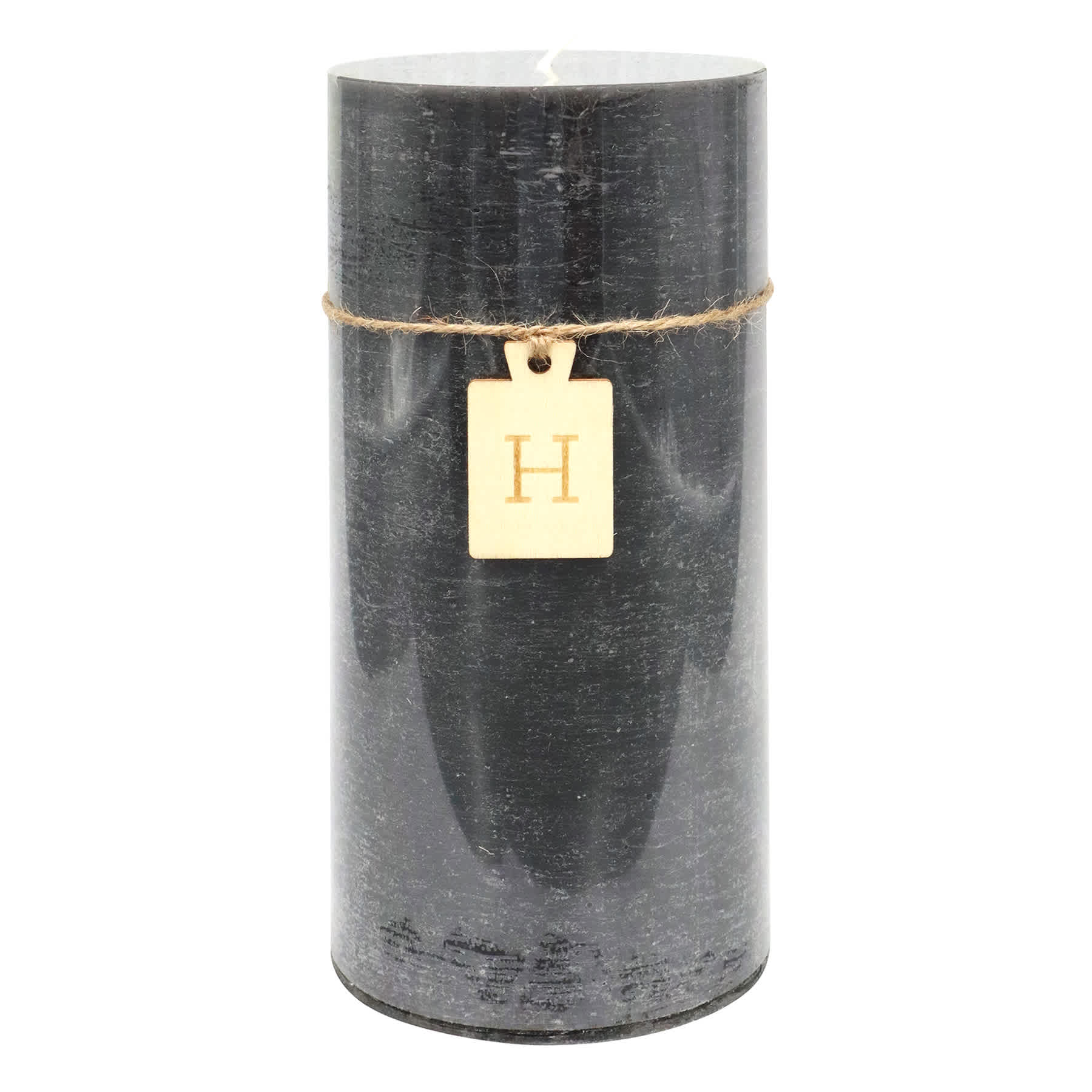 Honeybloom Black Unscented Pillar Candle, 4x8