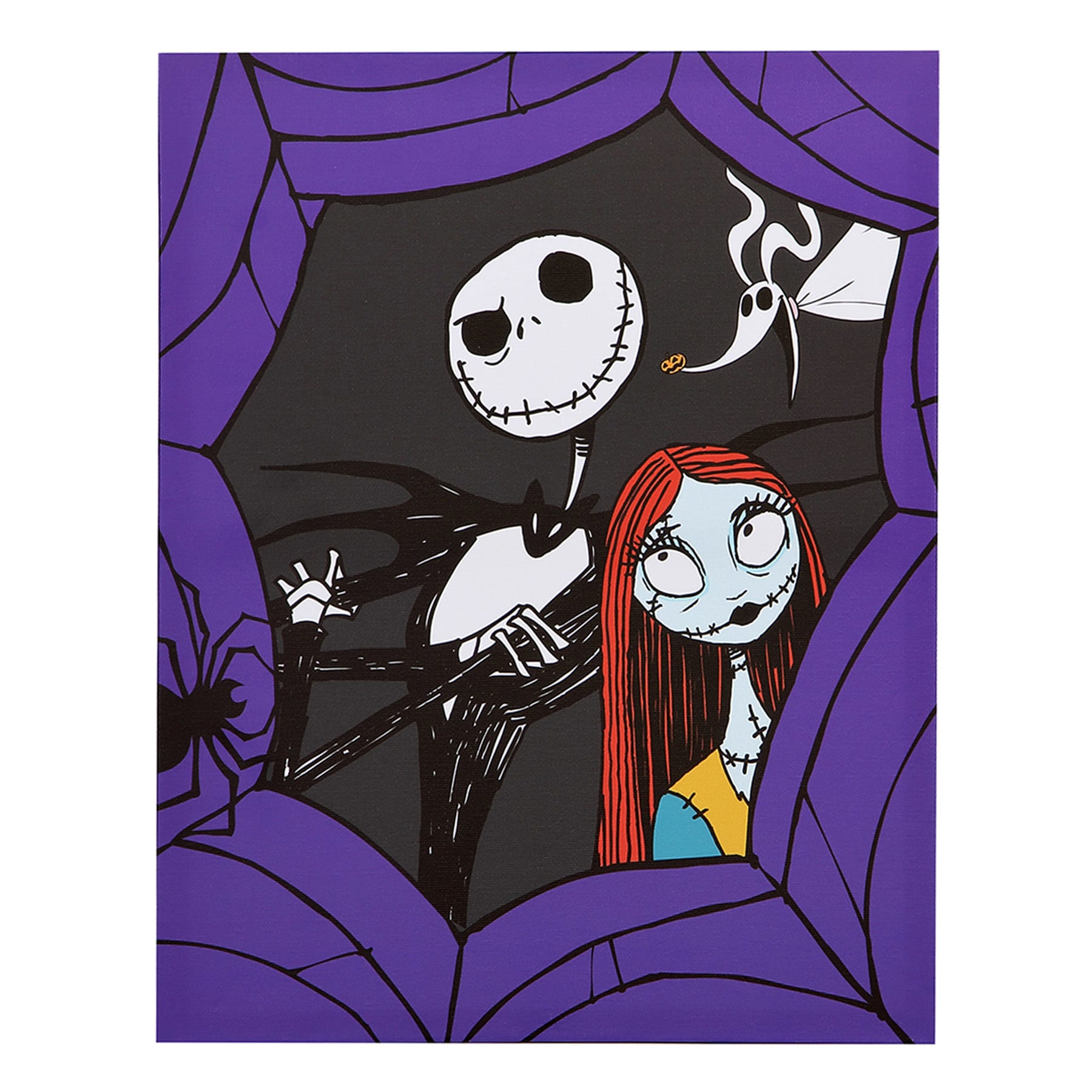 Nightmare Before Christmas Jack, Sally & Zero Canvas Wall Art, 11x14