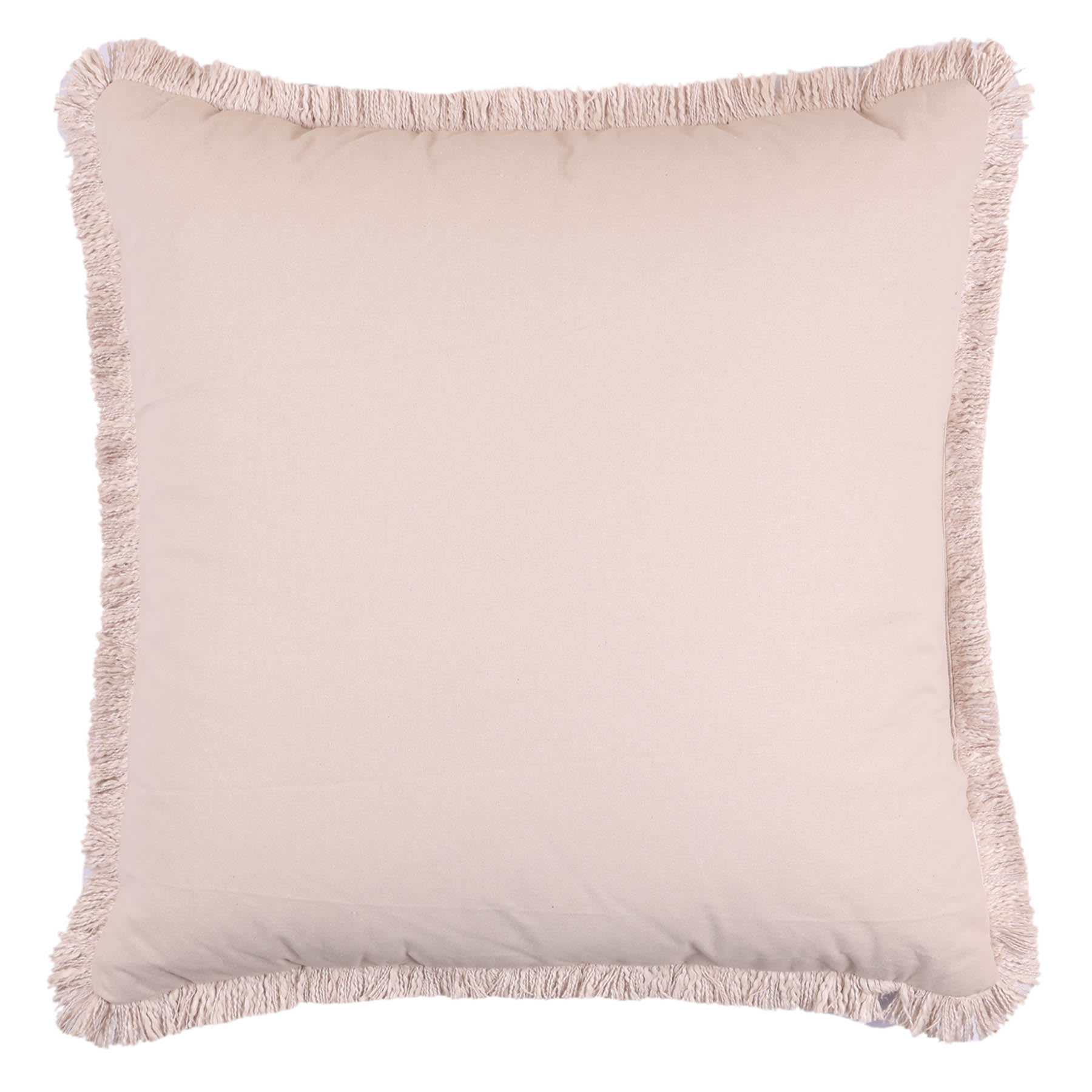 Found & Fable Solid Taupe Woven Euro Throw Pillow with Fringe, 24"