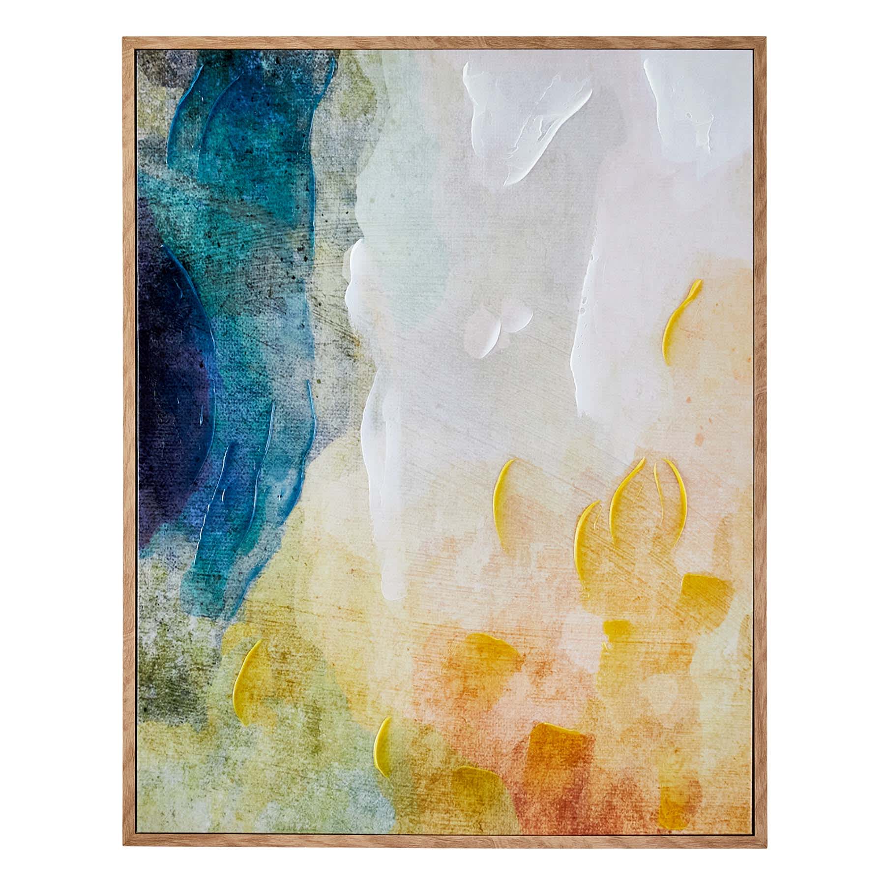 Framed Colorful Abstract Print Canvas Wall Art, 23x29