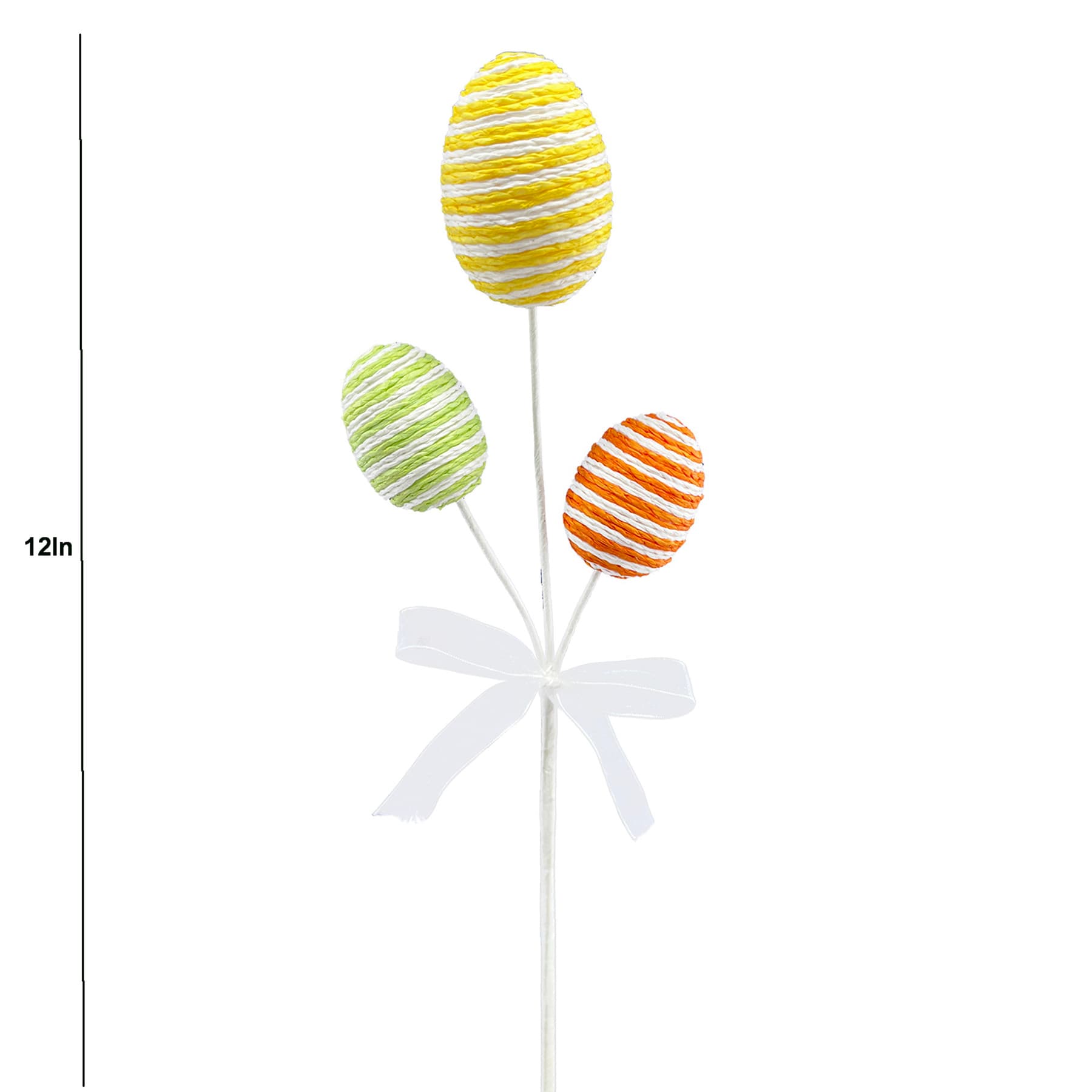 Homespun Easter Yellow, Orange & Green Egg Pick, 12"