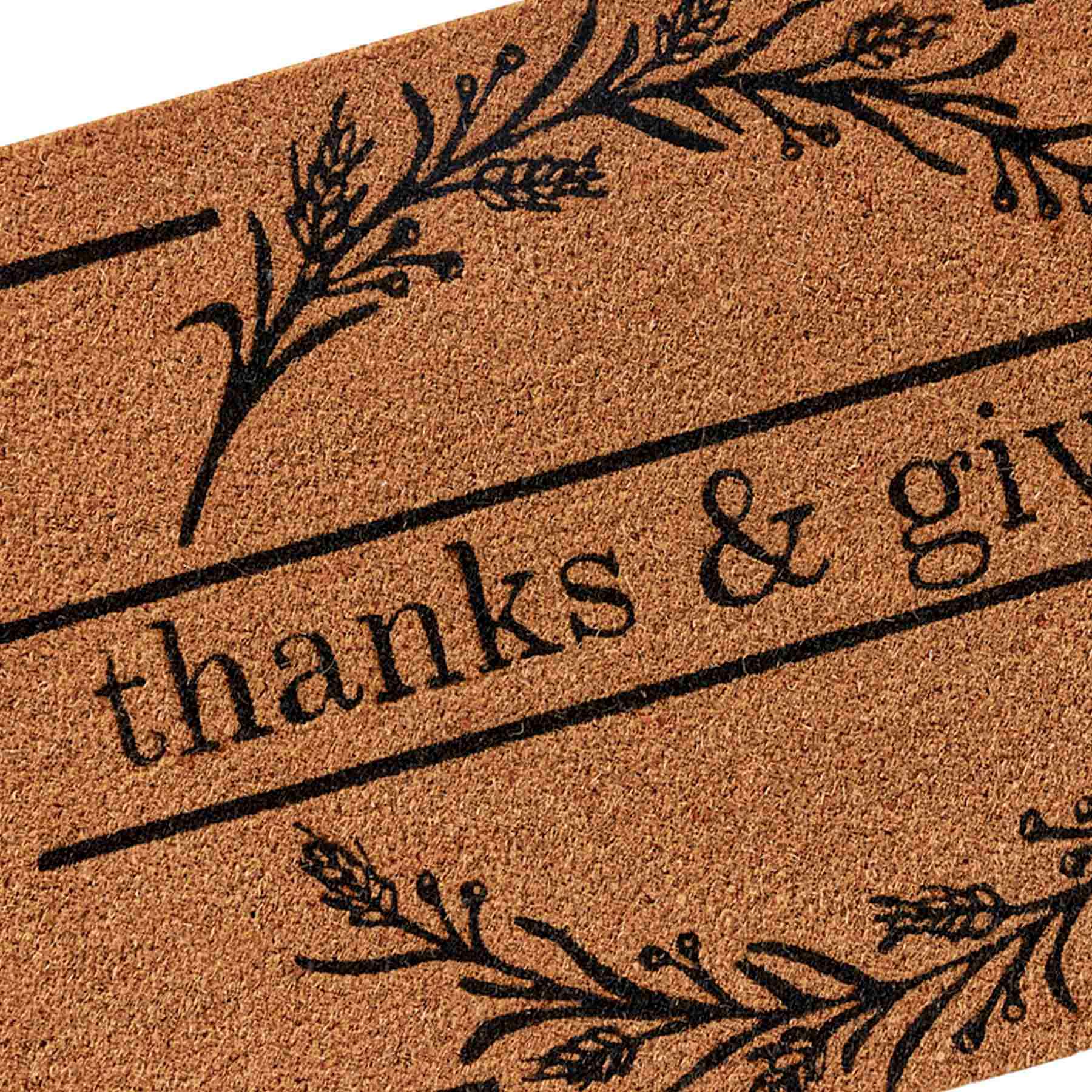 Thanks & Giving Coir Mat, 22x47