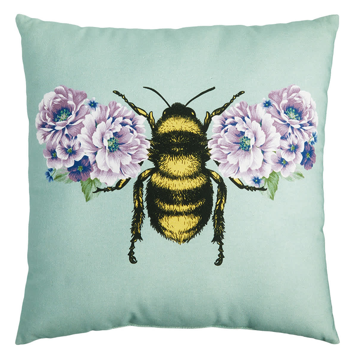 Providence Bee Flower Outdoor Throw Pillow, 18"