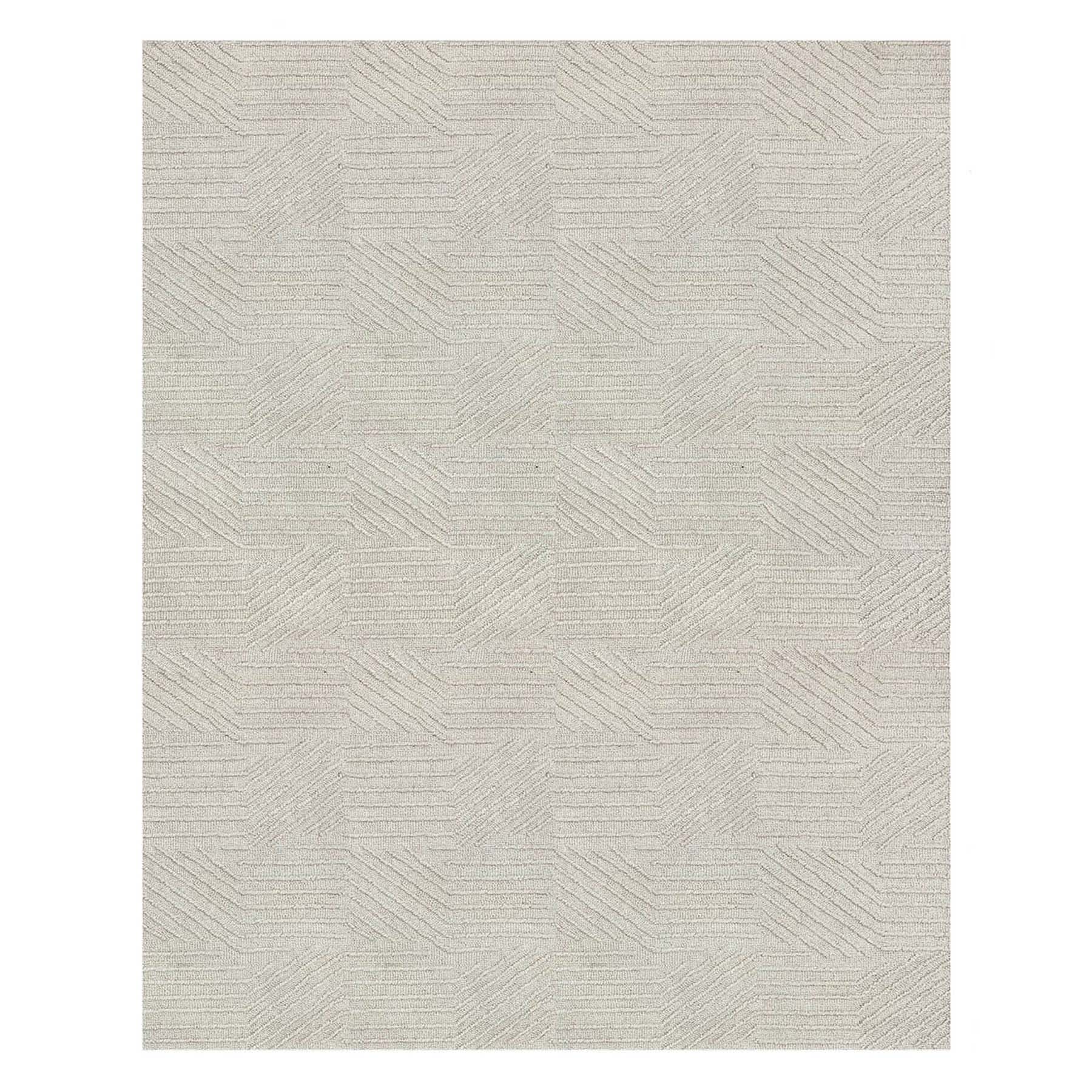 (A473) Found & Fable Dartmouth Ivory Tufted Area Rug, 8x10
