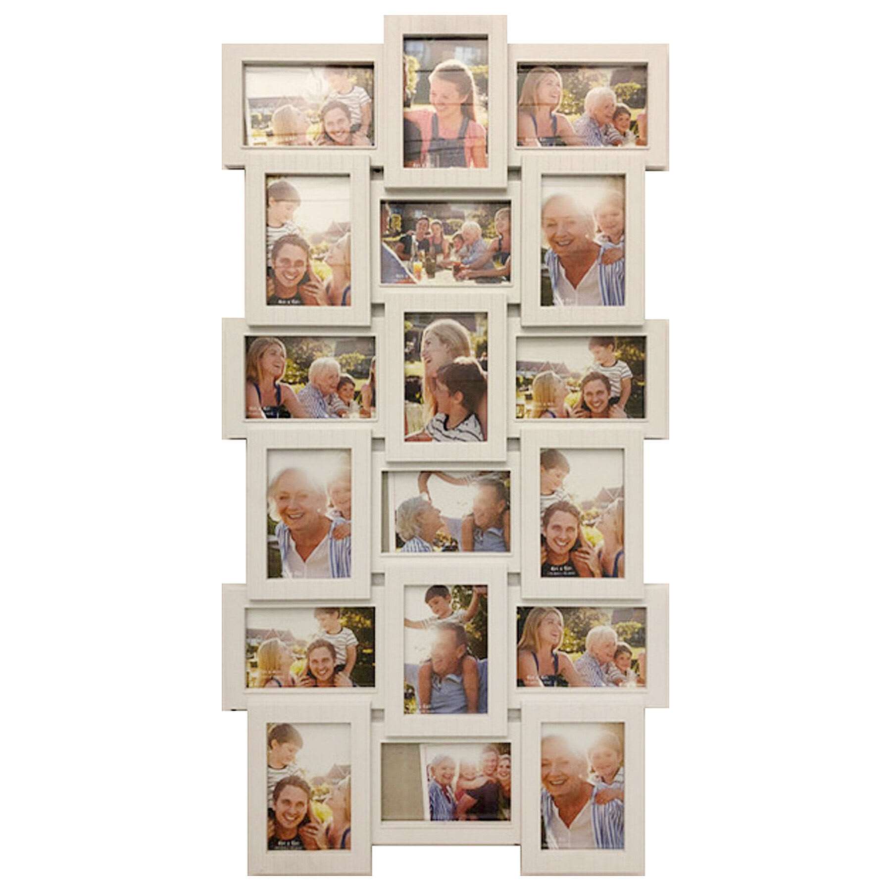 18-Opening White Collage Picture Frame, 18x35